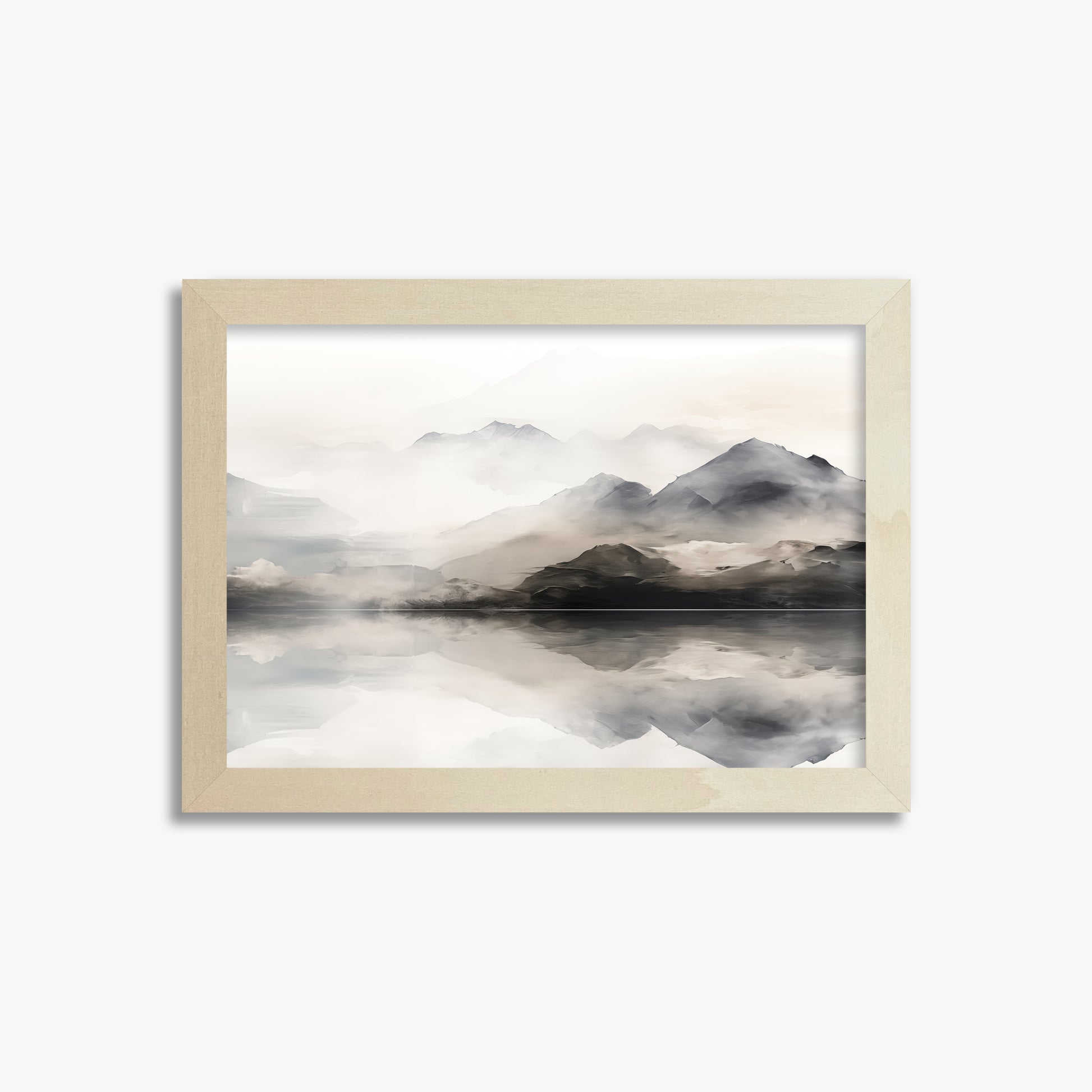 Twin Peaks Mirror, 21x30cm Framed Poster With Lime Wood Frame