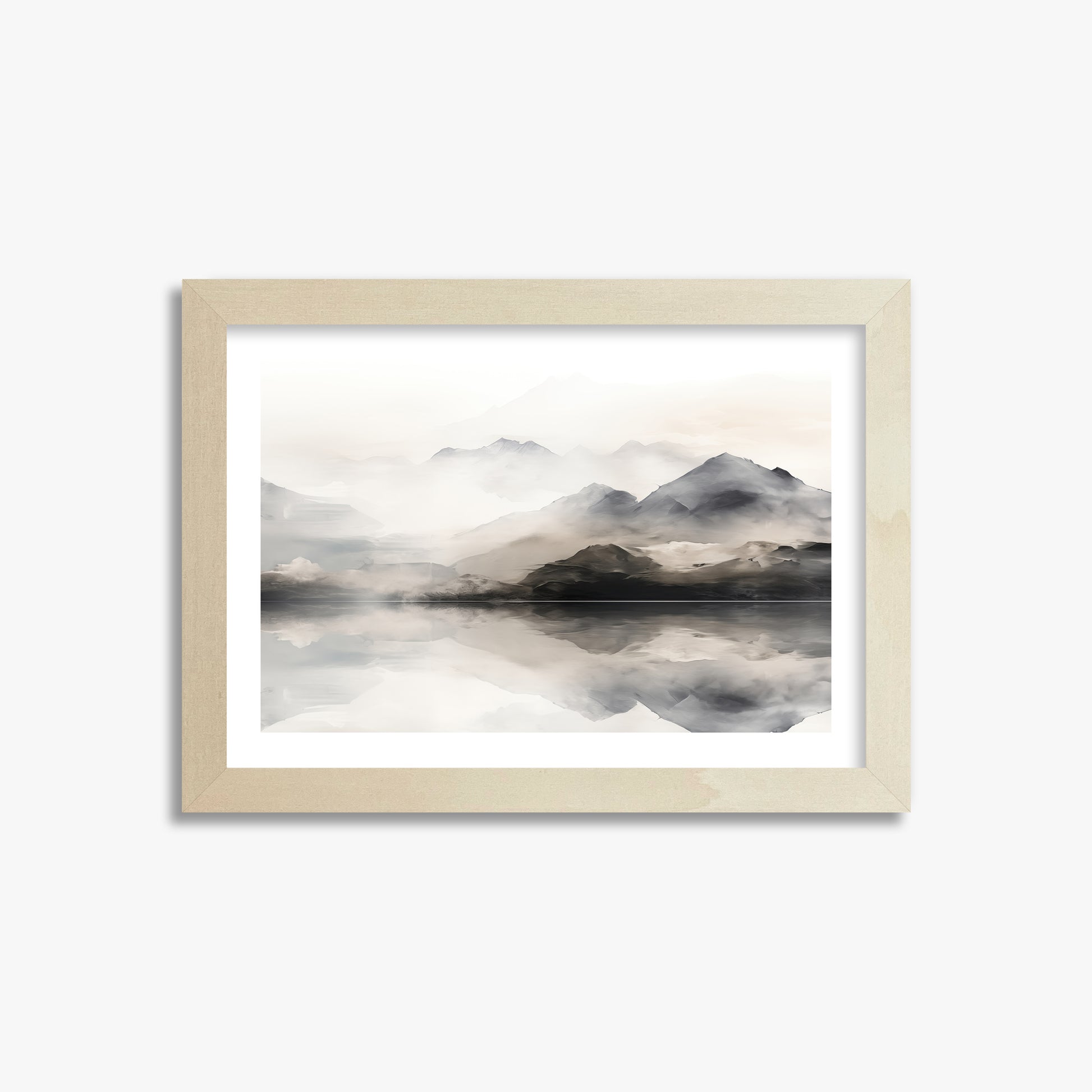 Twin Peaks Mirror, 21x30cm Framed Poster With Lime Wood Frame
