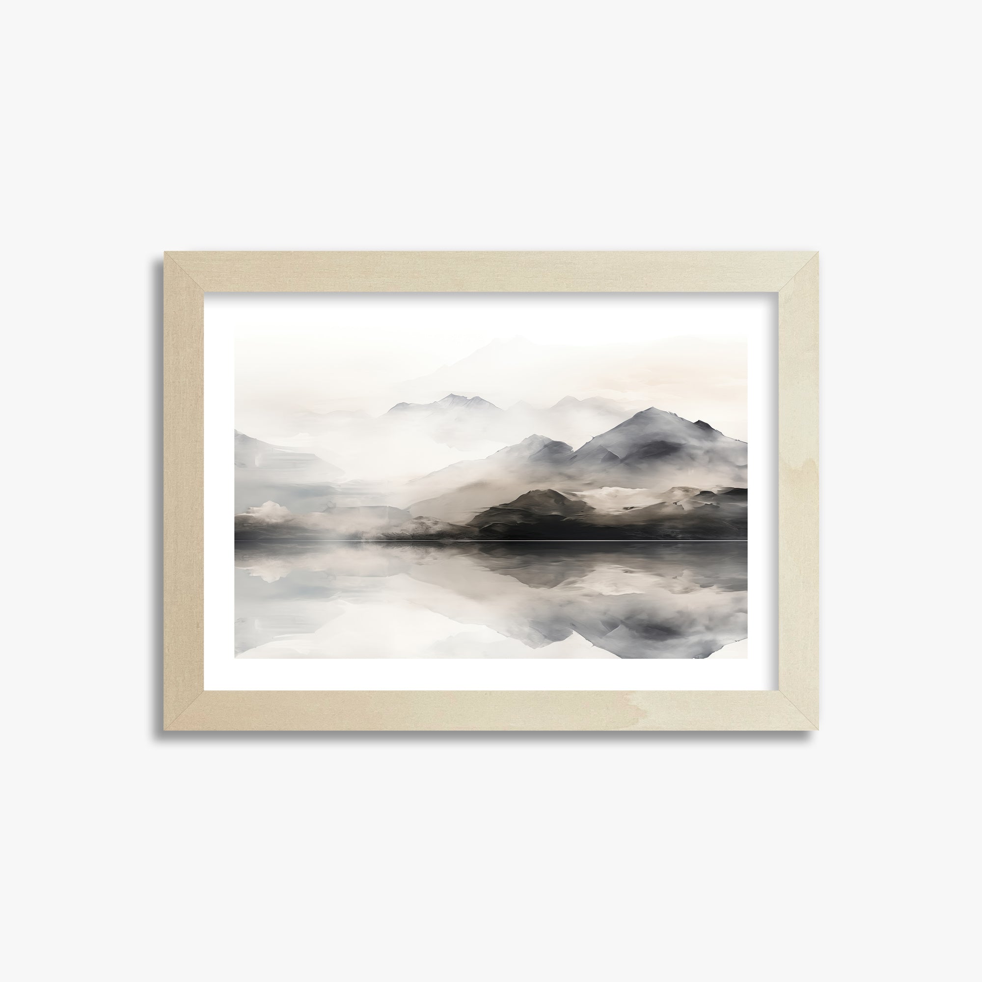 Twin Peaks Mirror, 21x30cm Framed Poster With Lime Wood Frame