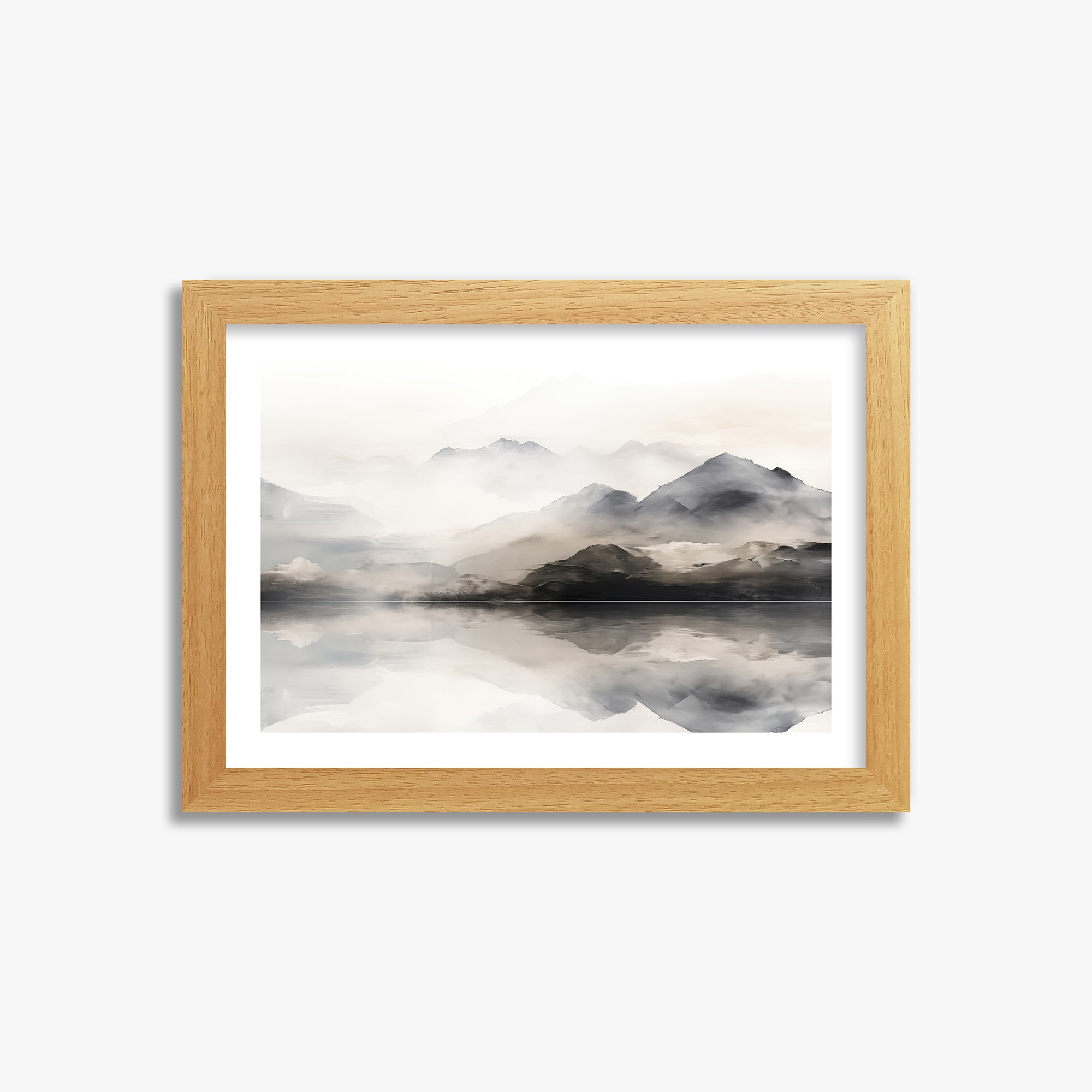 Twin Peaks Mirror, 21x30cm Framed Poster With Oak Frame
