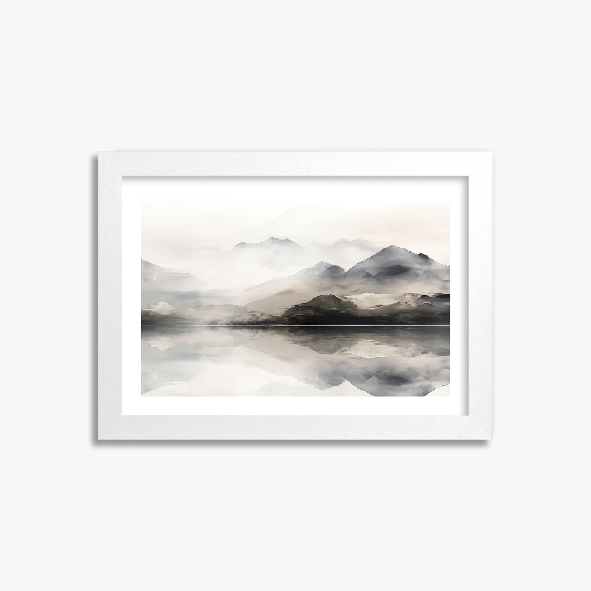 Twin Peaks Mirror, 21x30cm Framed Poster With White Frame