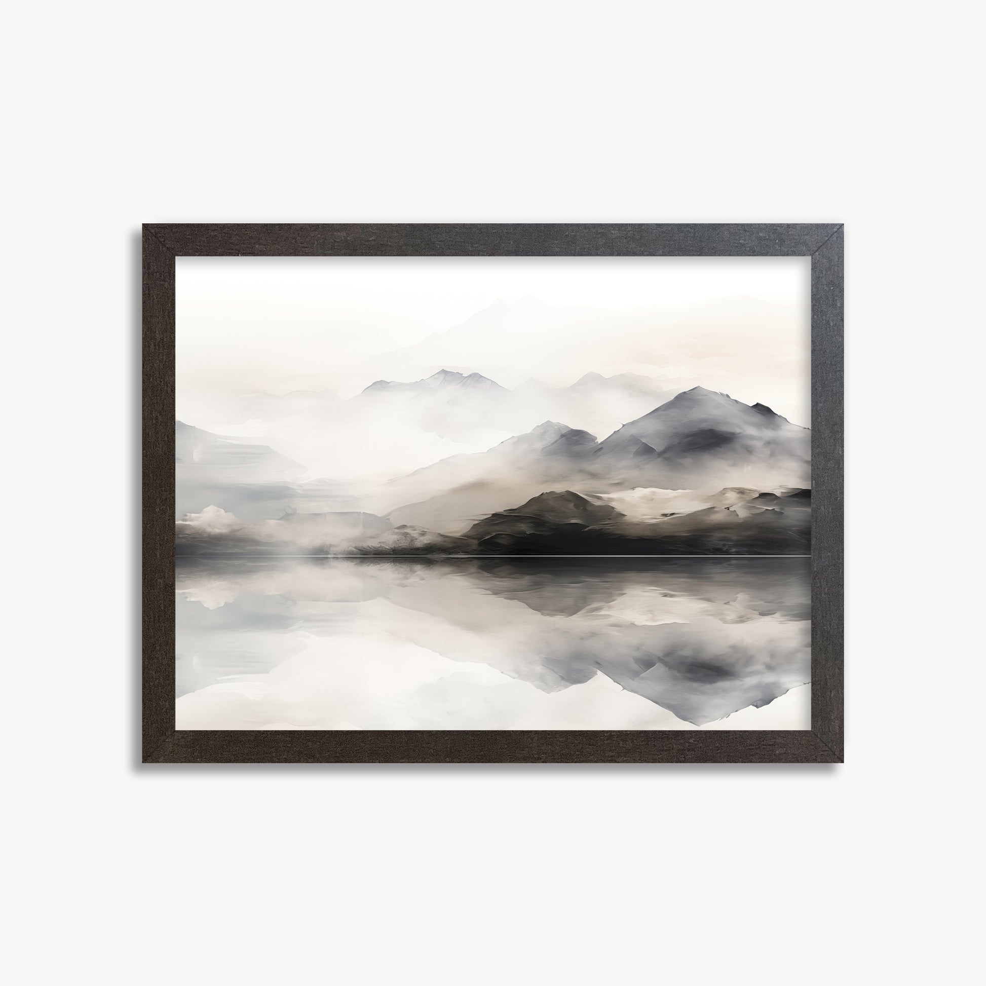 Twin Peaks Mirror, 30x40cm Framed Poster With Espresso Frame