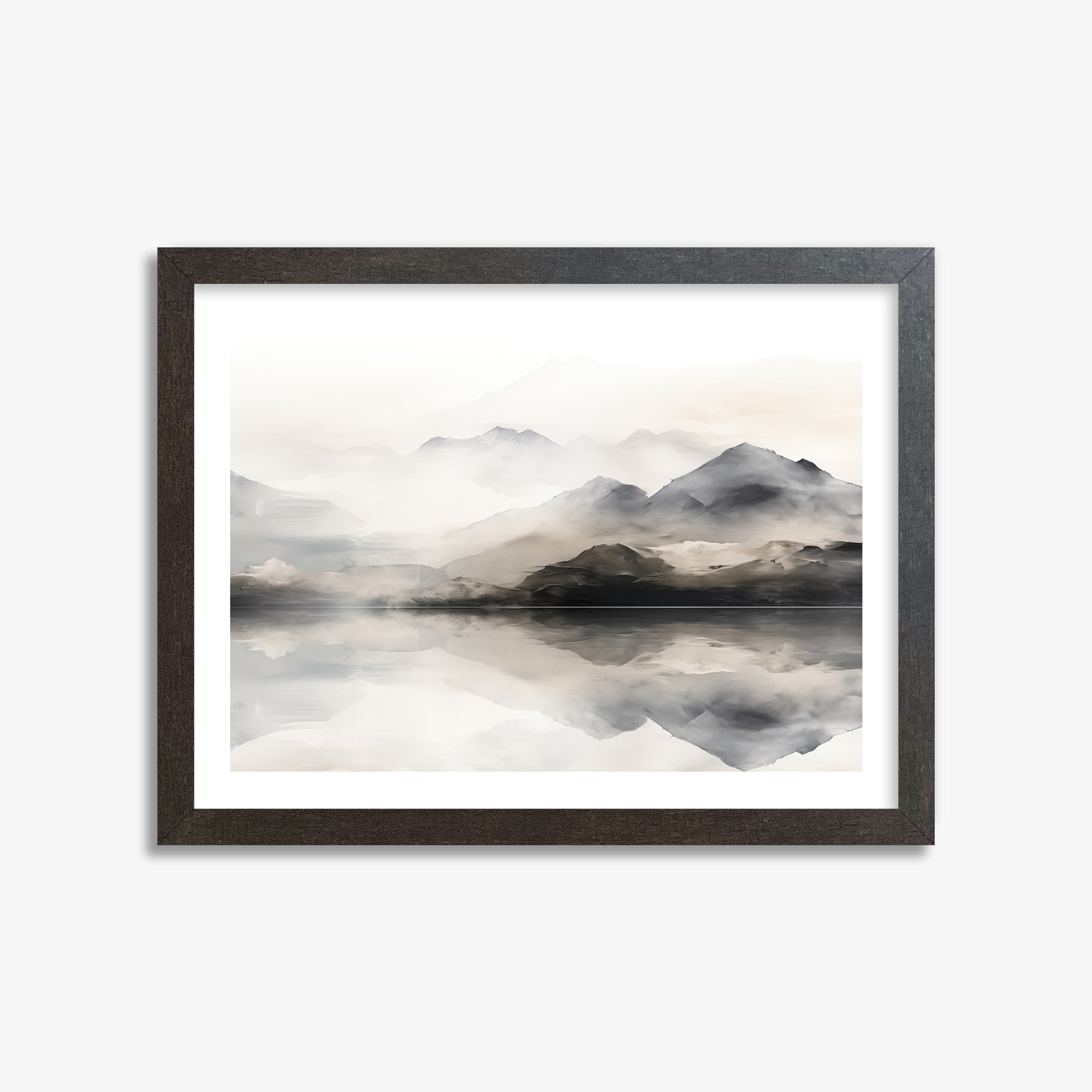 Twin Peaks Mirror, 30x40cm Framed Poster With Espresso Frame
