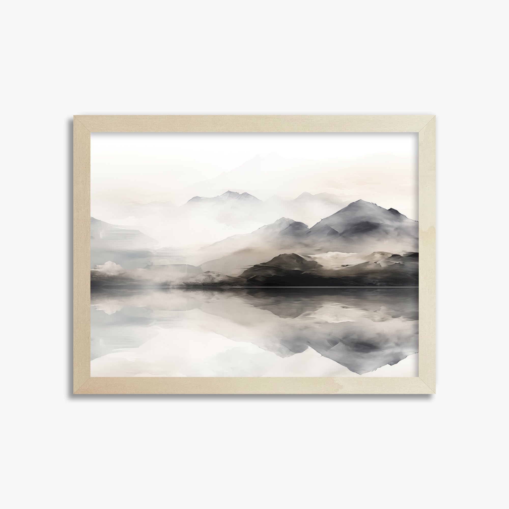 Twin Peaks Mirror, 30x40cm Framed Poster With Lime Wood Frame