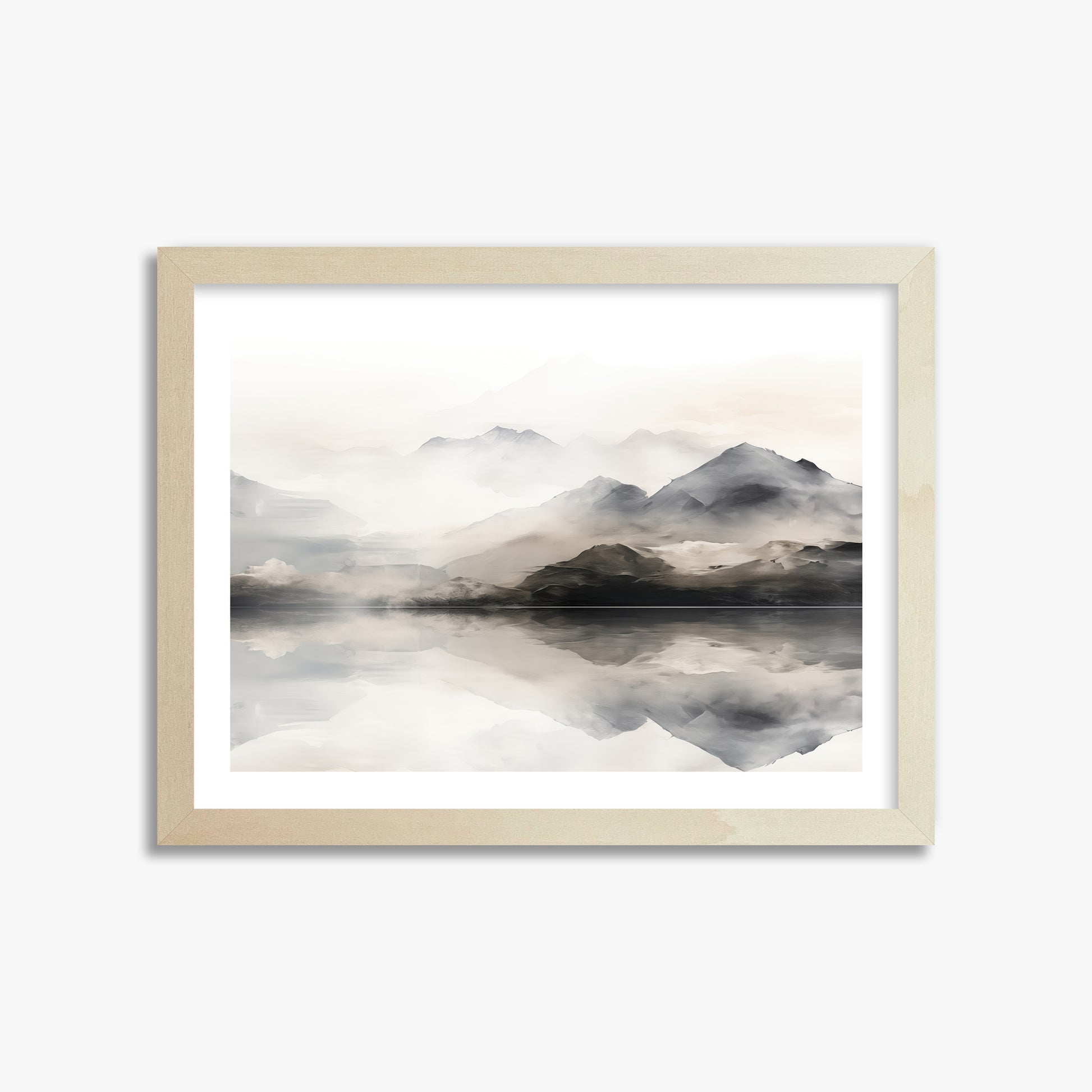 Twin Peaks Mirror, 30x40cm Framed Poster With Lime Wood Frame