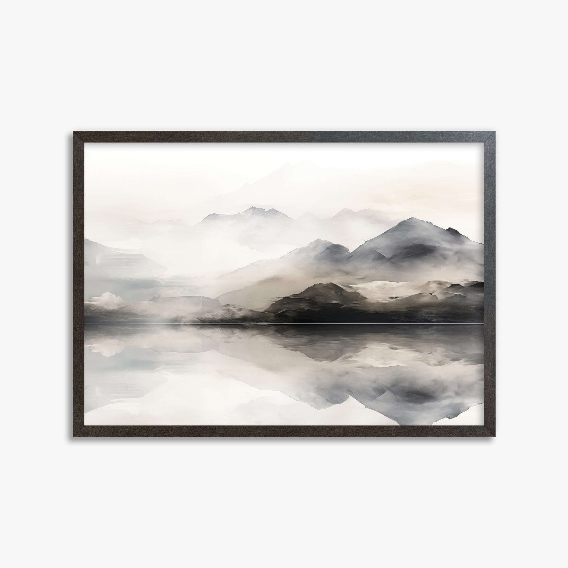 Twin Peaks Mirror, 50x70cm Framed Poster With Espresso Frame
