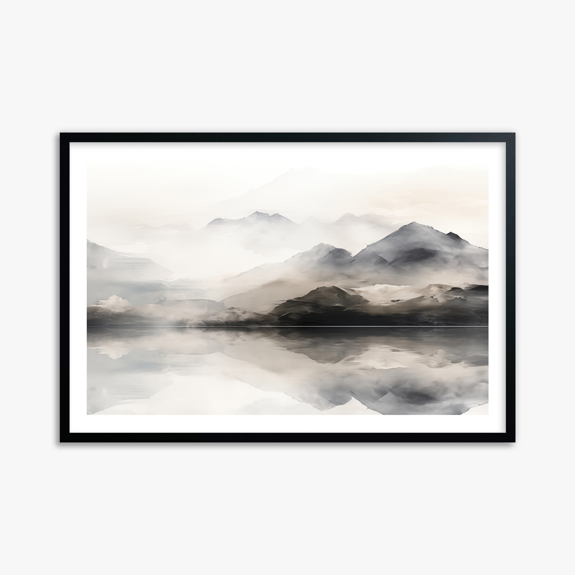Twin Peaks Mirror, 61x91cm Framed Poster With Black Frame