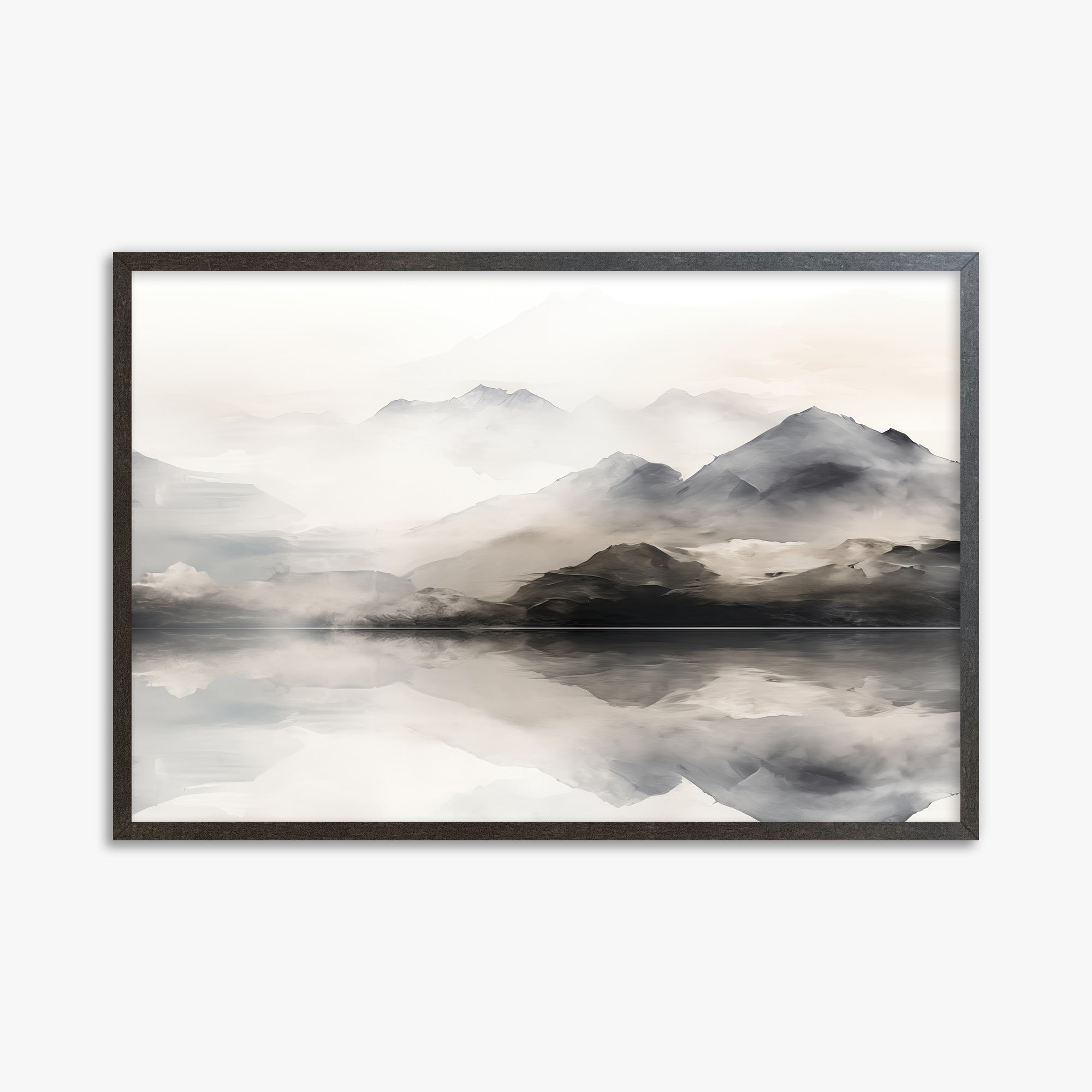Twin Peaks Mirror, 61x91cm Framed Poster With Espresso Frame