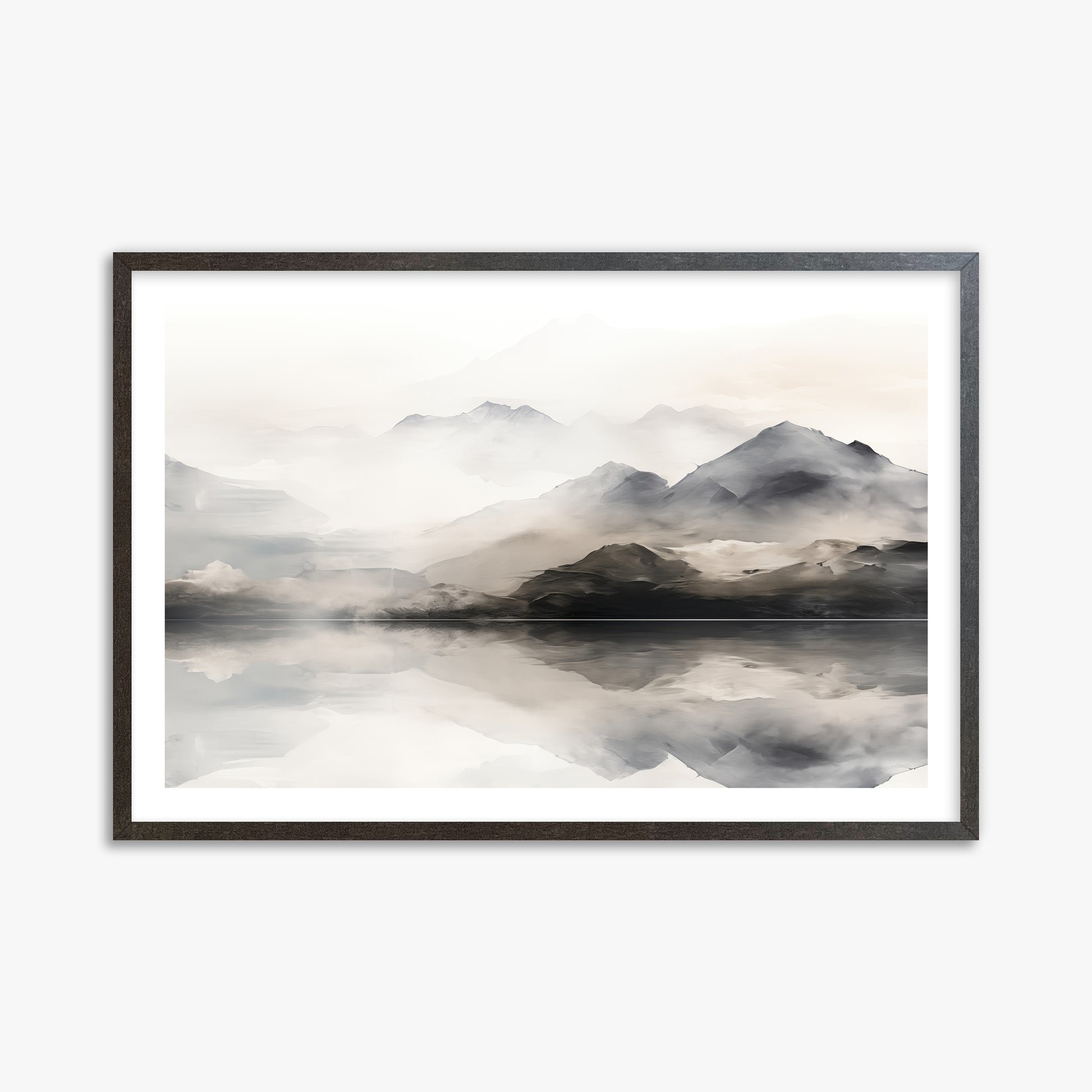Twin Peaks Mirror, 61x91cm Framed Poster With Espresso Frame