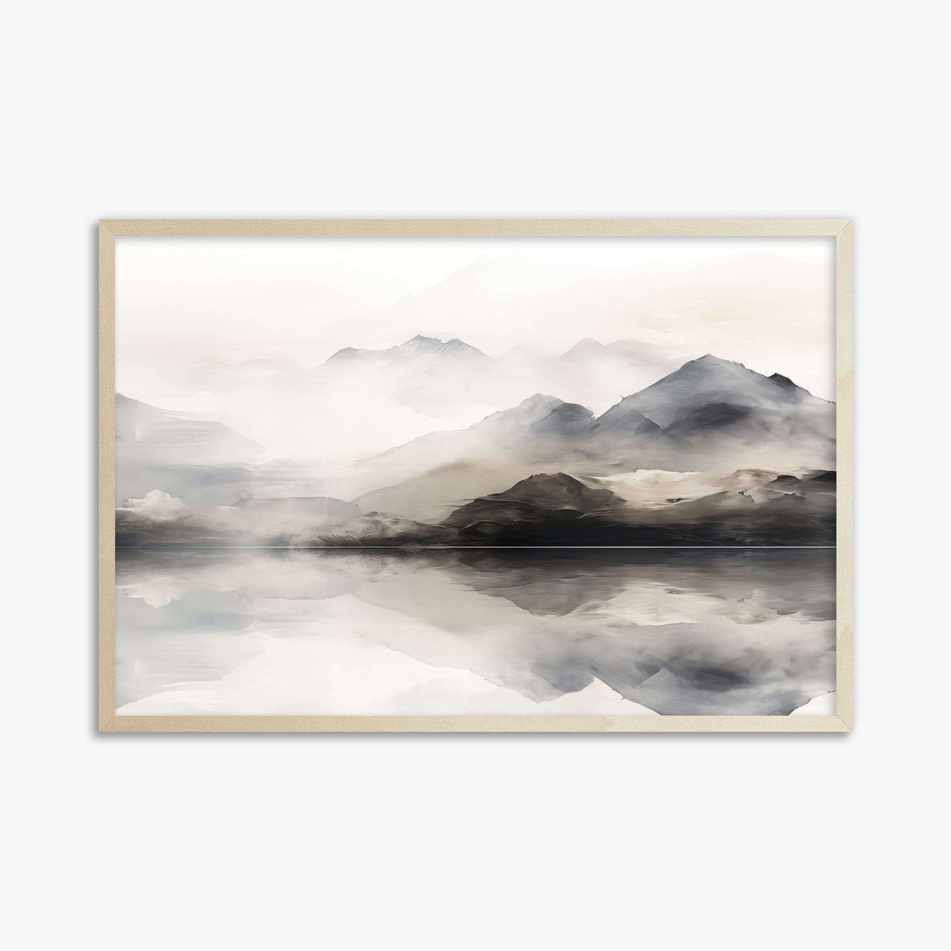Twin Peaks Mirror, 61x91cm Framed Poster With Lime Wood Frame