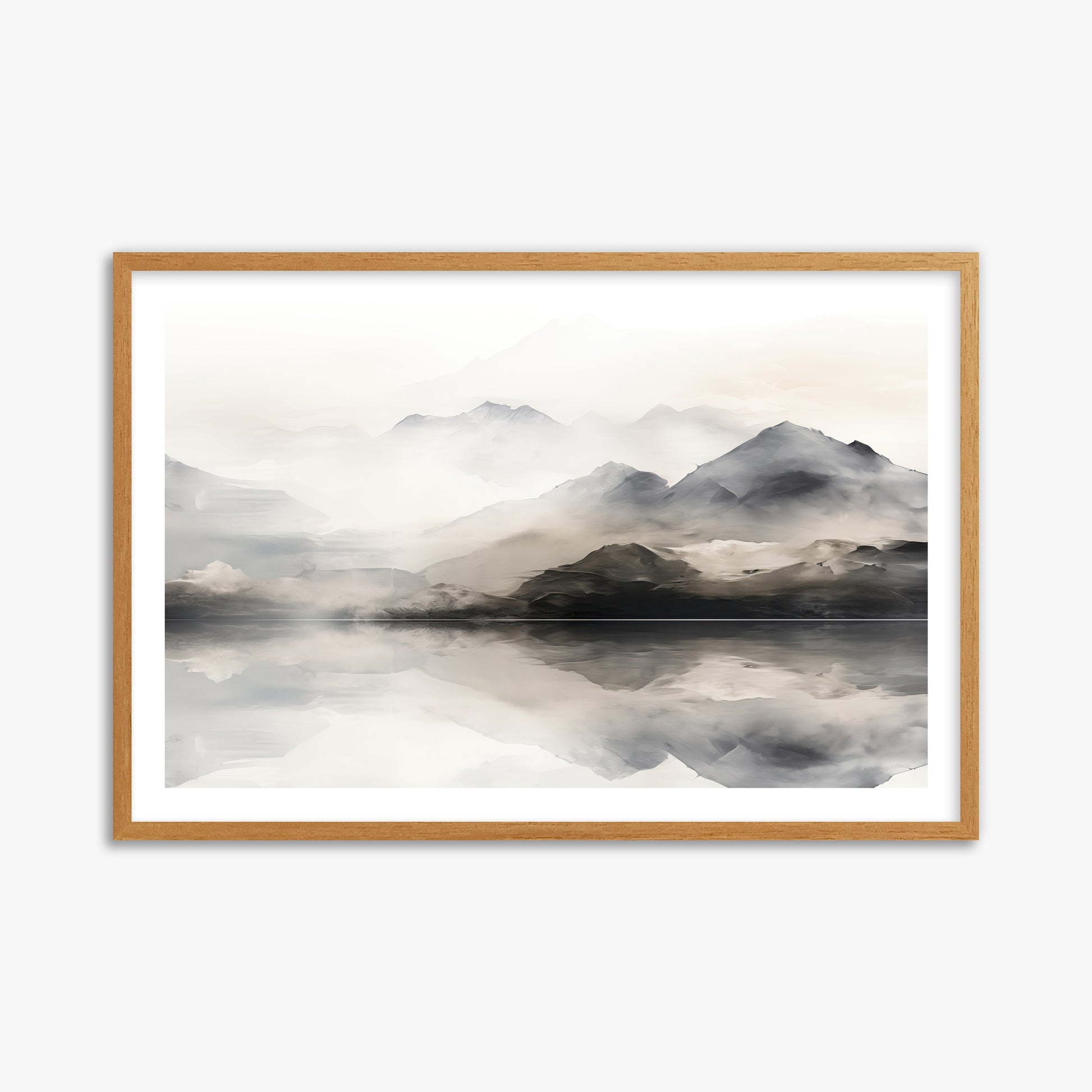 Twin Peaks Mirror, 61x91cm Framed Poster With Oak Frame