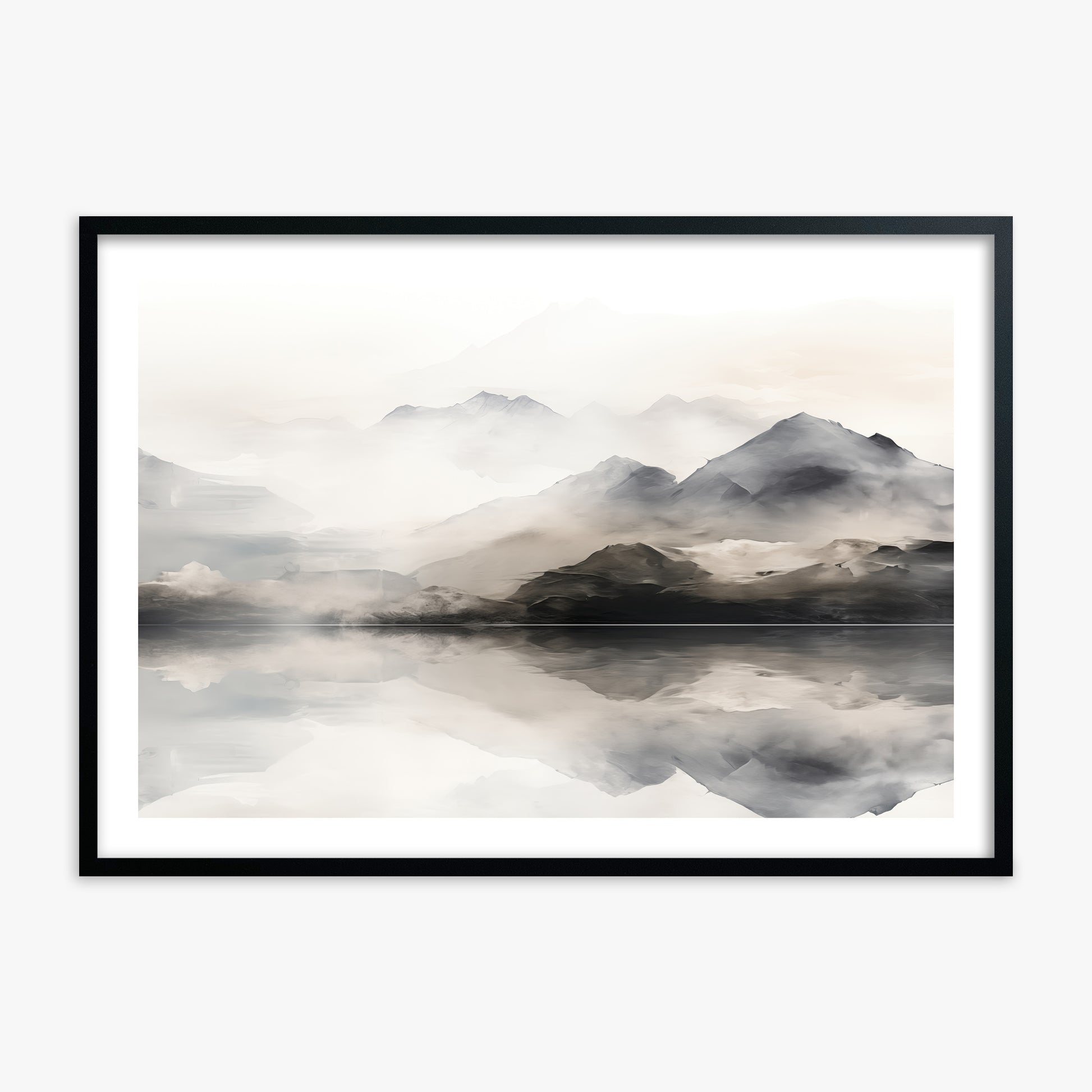 Twin Peaks Mirror, 70x100cm Framed Poster With Black Frame