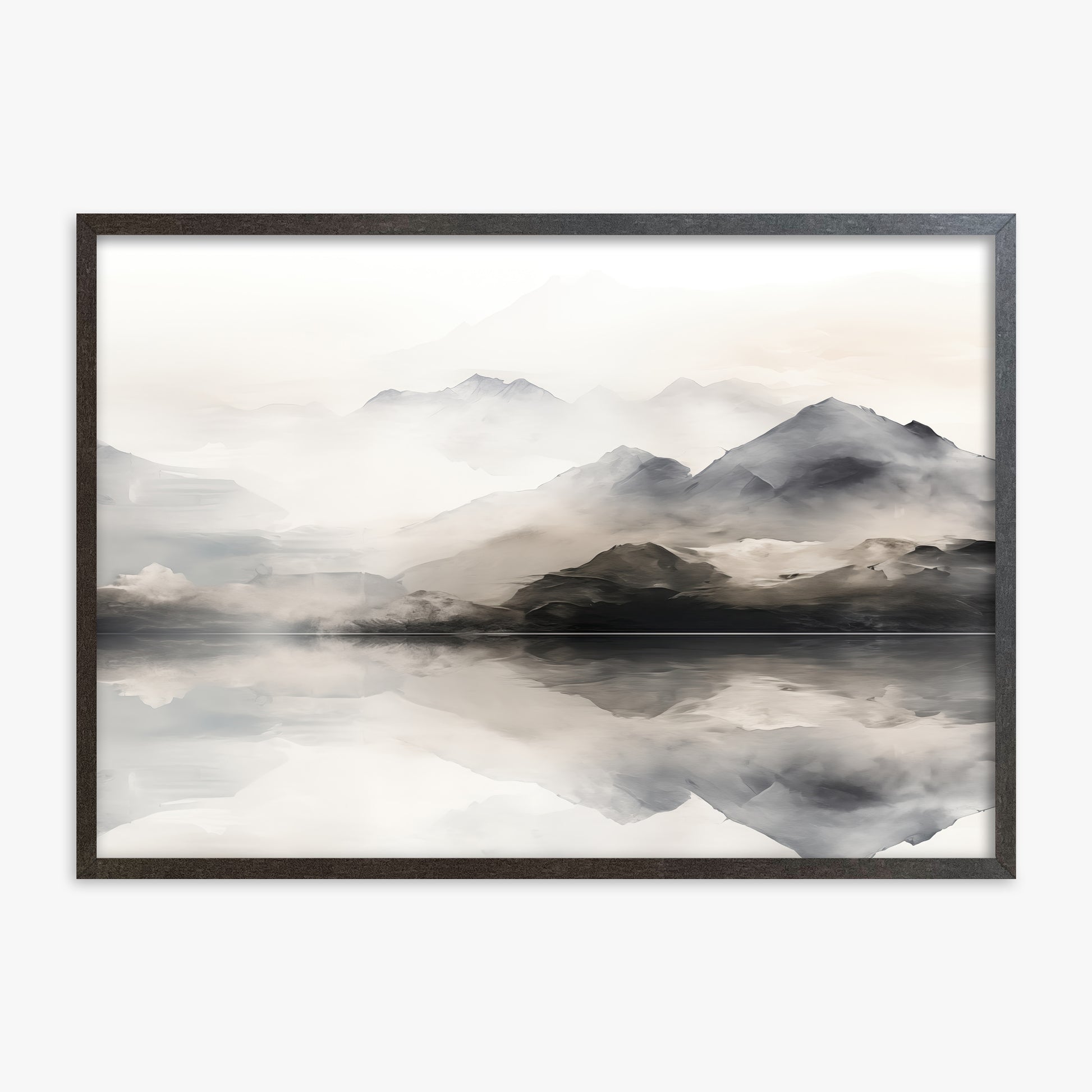 Twin Peaks Mirror, 70x100cm Framed Poster With Espresso Frame