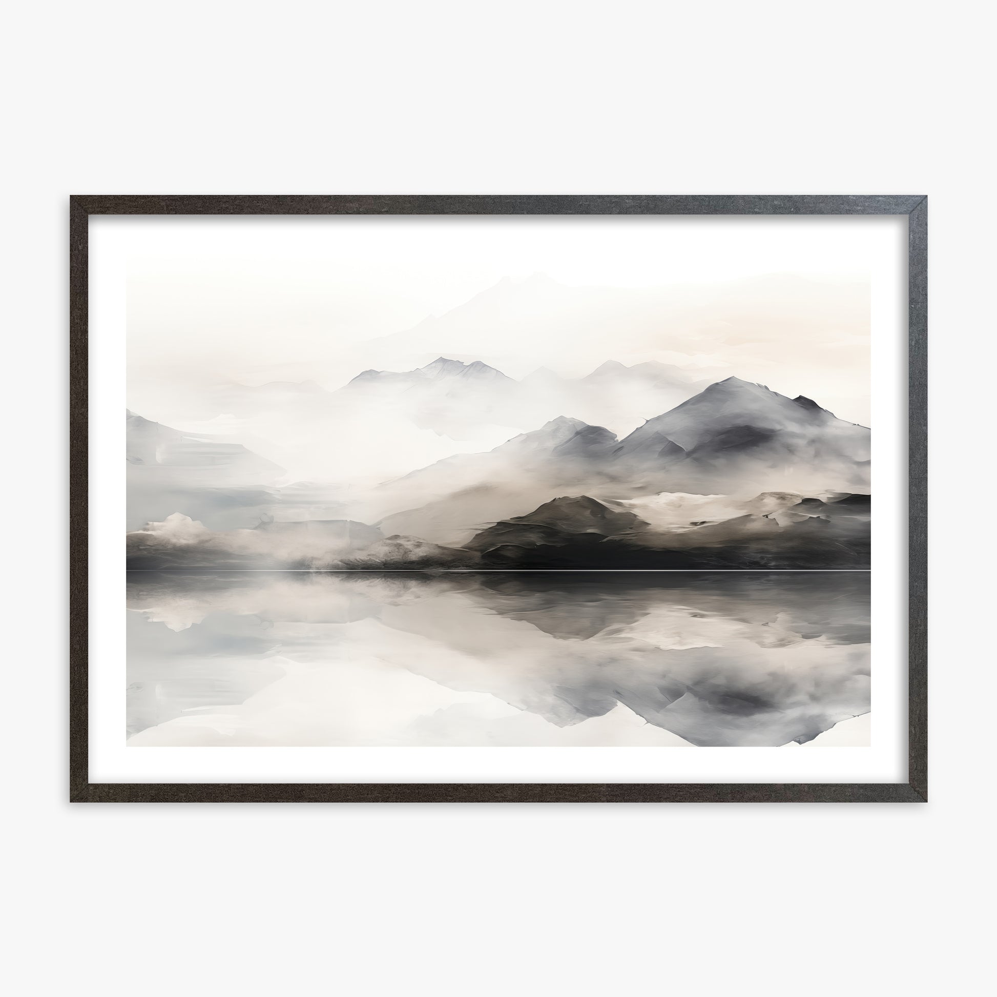 Twin Peaks Mirror, 70x100cm Framed Poster With Espresso Frame