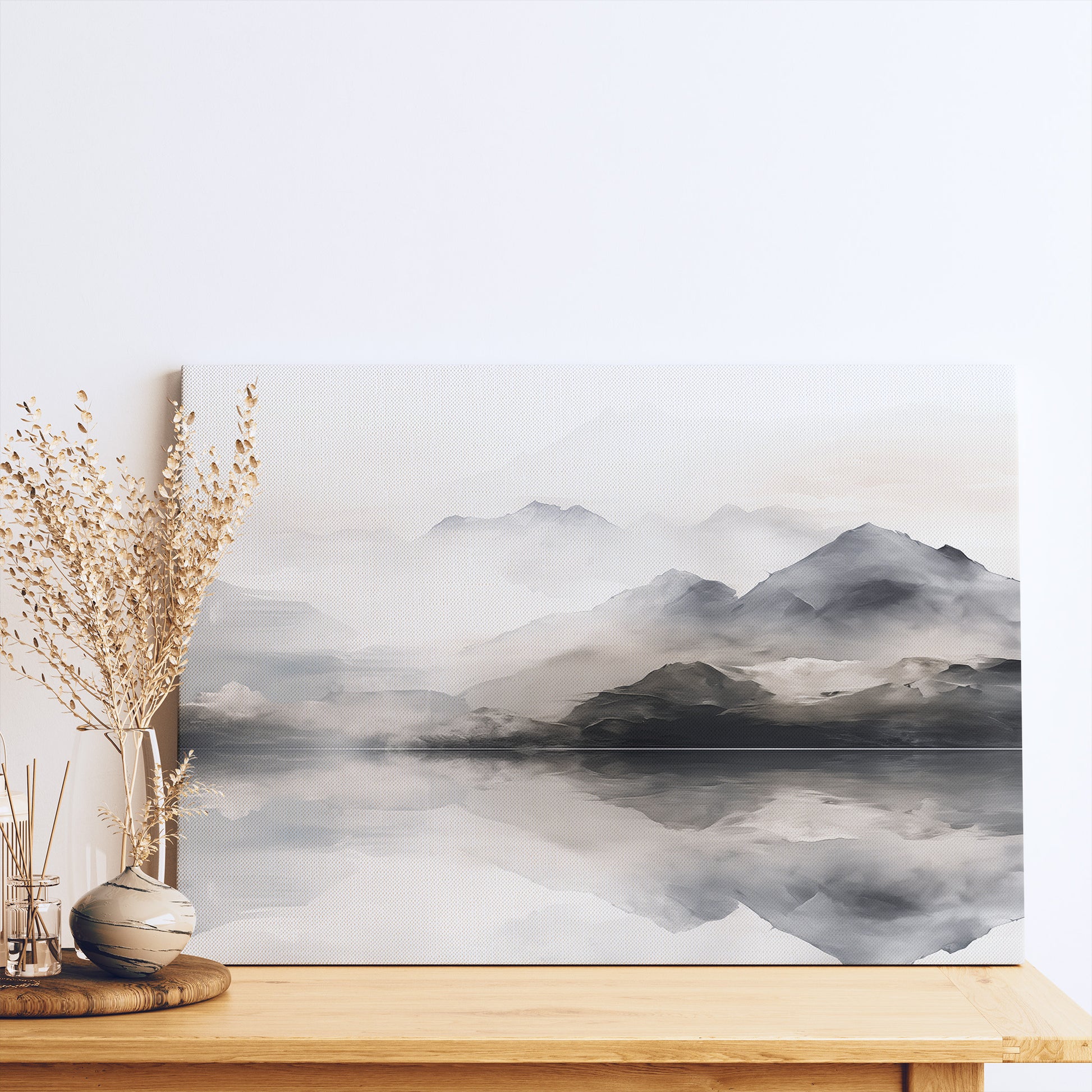 Design Concept No. 50 for Twin Peaks Mirror Modern Satin Canvas Poster Art