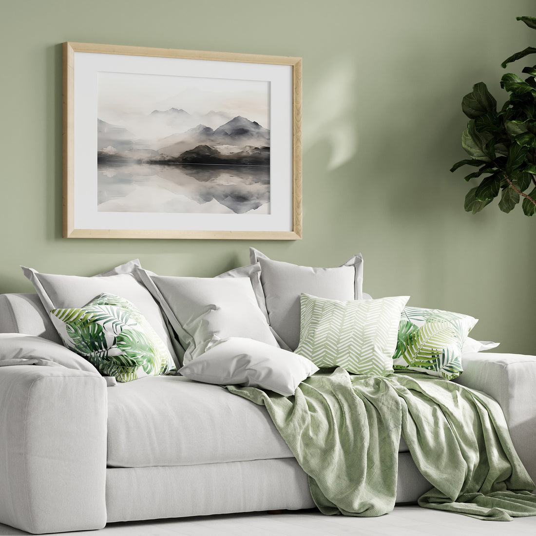 Twin Peaks Mirror, 50x70cm Framed Poster With Black Frame