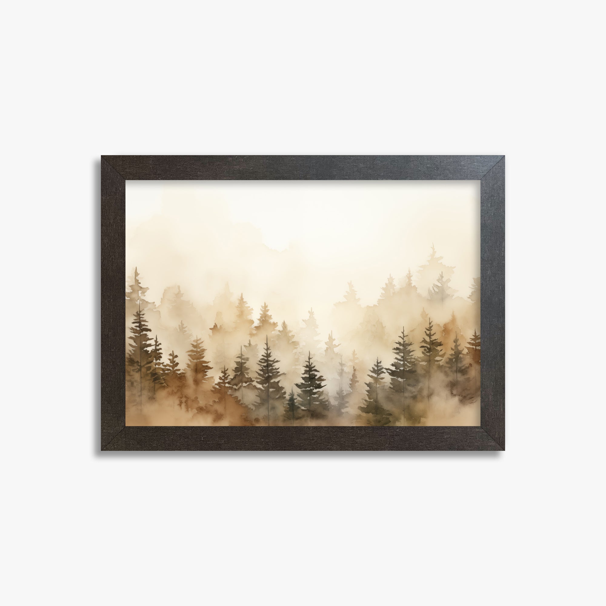 Golden Sylva, 21x30cm Framed Art Reproduction With Espresso Frame