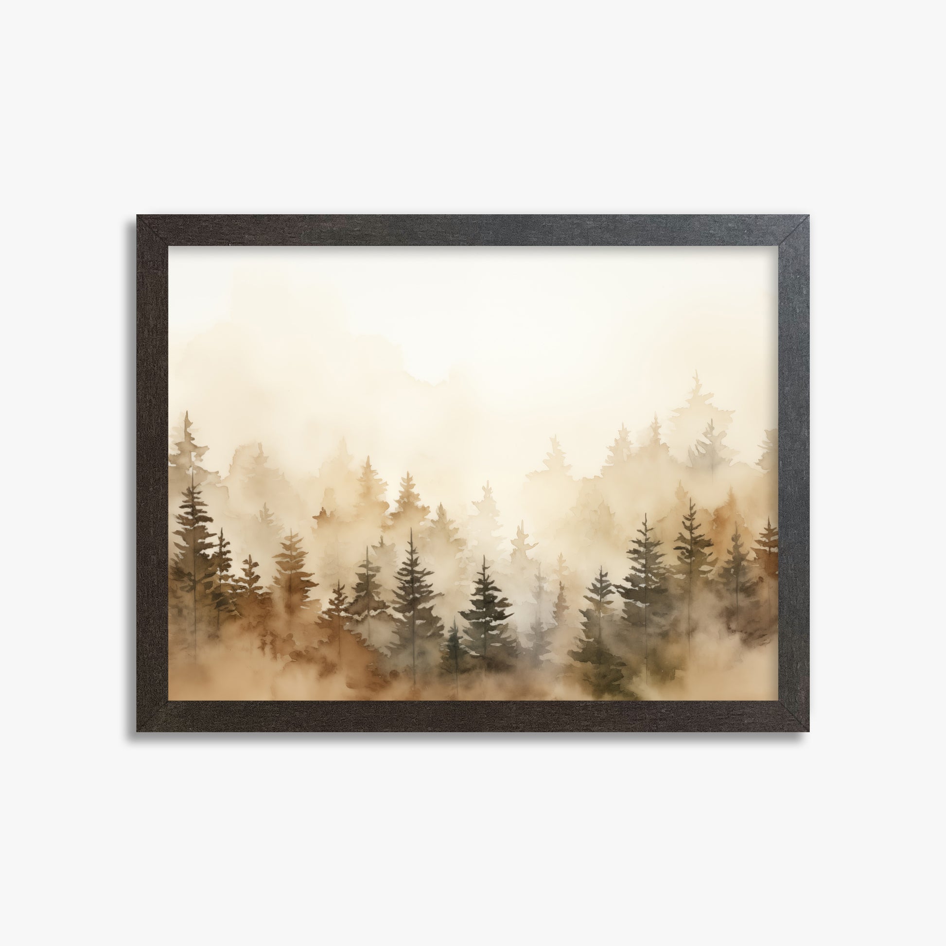 Golden Sylva, 30x40cm Framed Art Reproduction With Espresso Frame