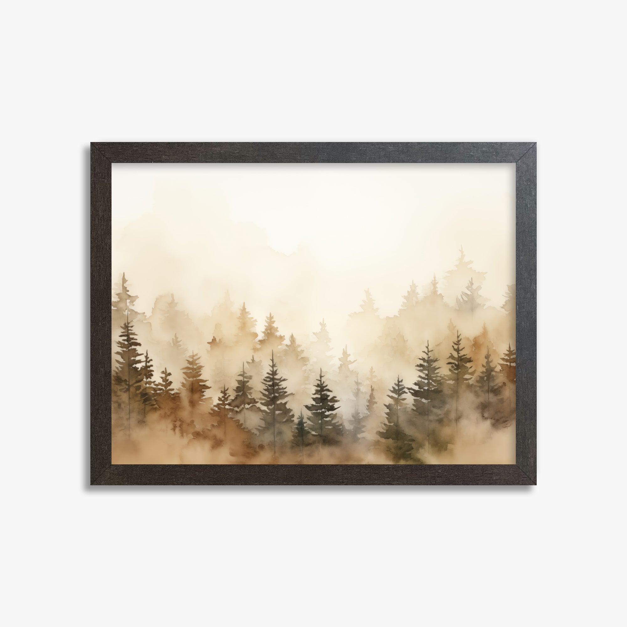 Golden Sylva, 30x40cm Framed Art Reproduction With Espresso Frame