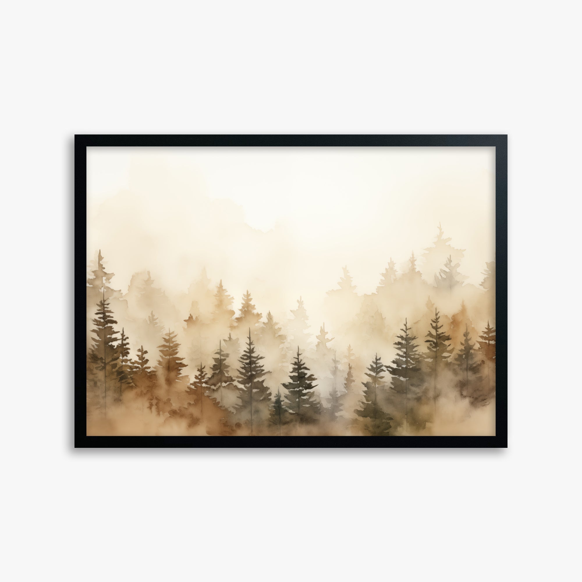 Golden Sylva, 50x70cm Framed Poster With Black Frame