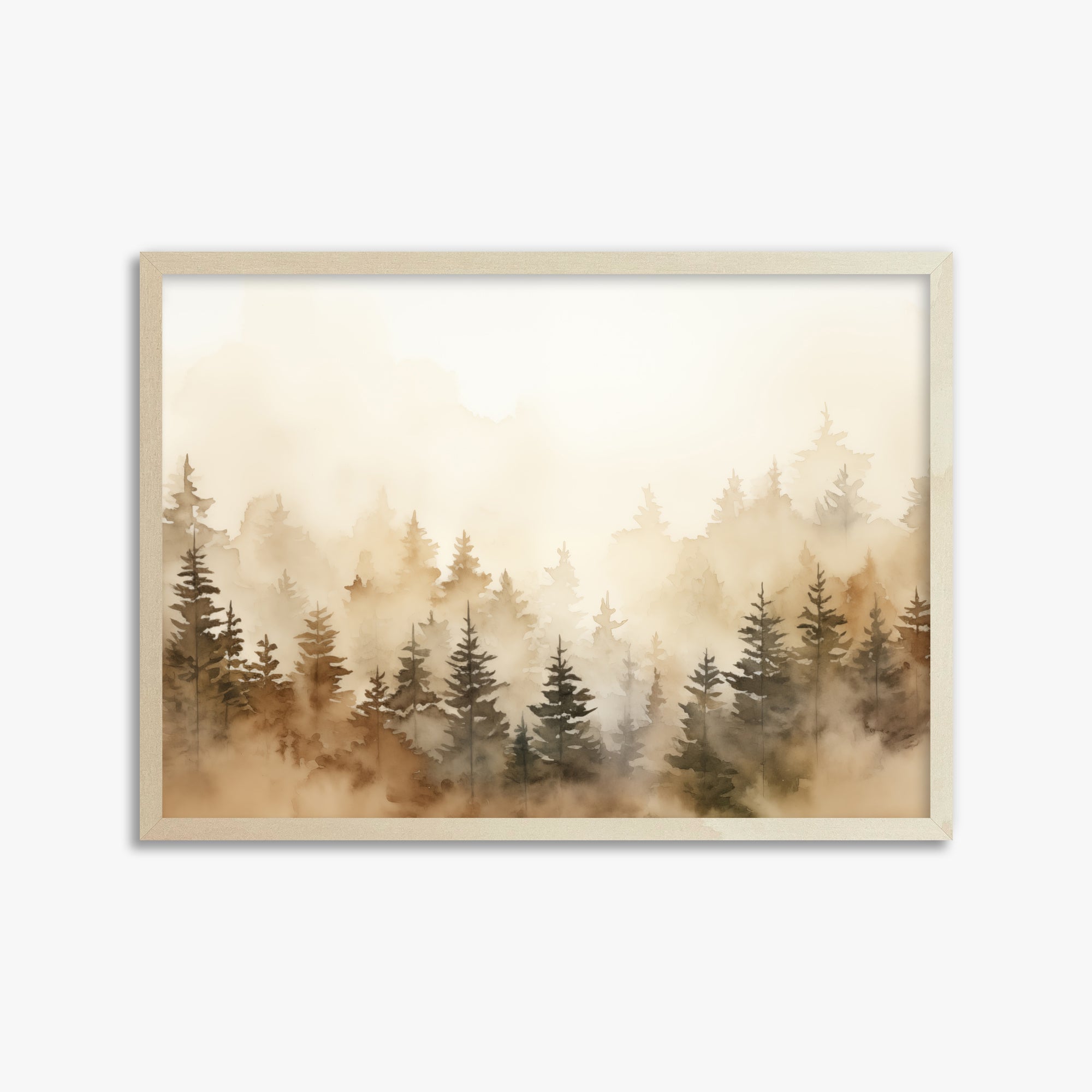 Golden Sylva, 50x70cm Framed Art Reproduction With Lime Wood Frame