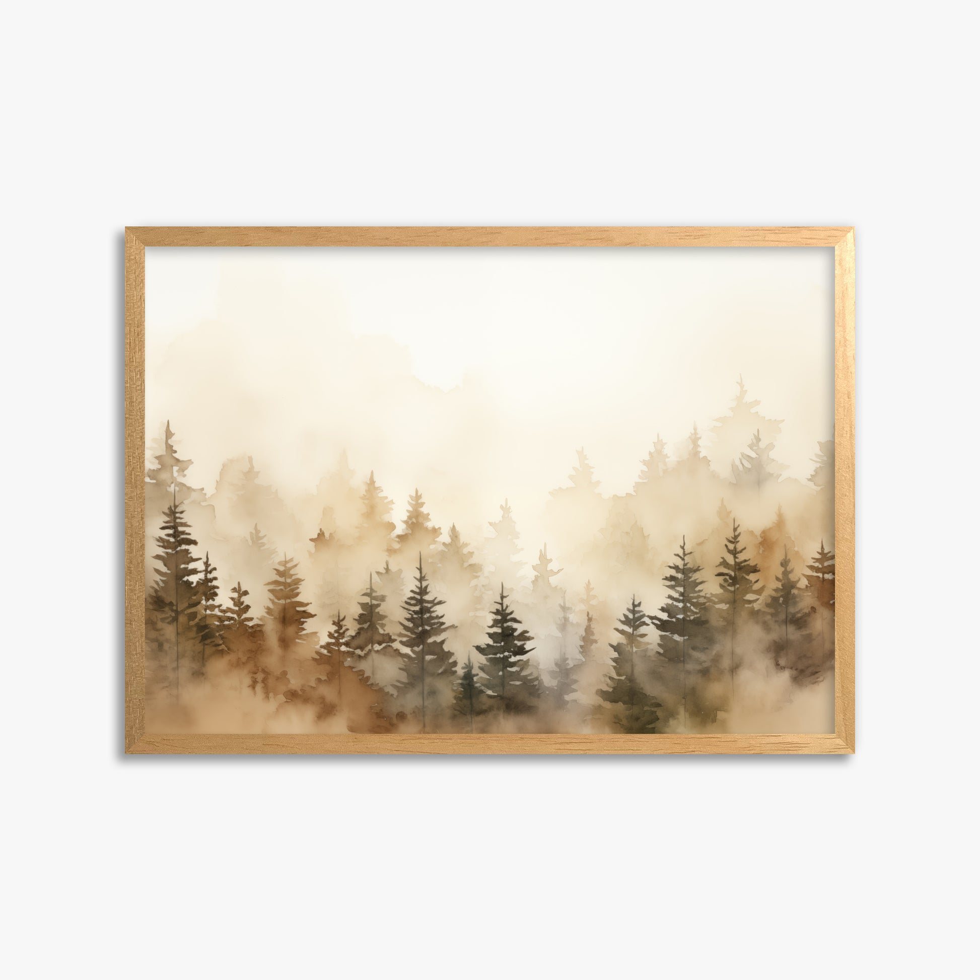 Golden Sylva, 50x70cm Framed Poster With Oak Frame