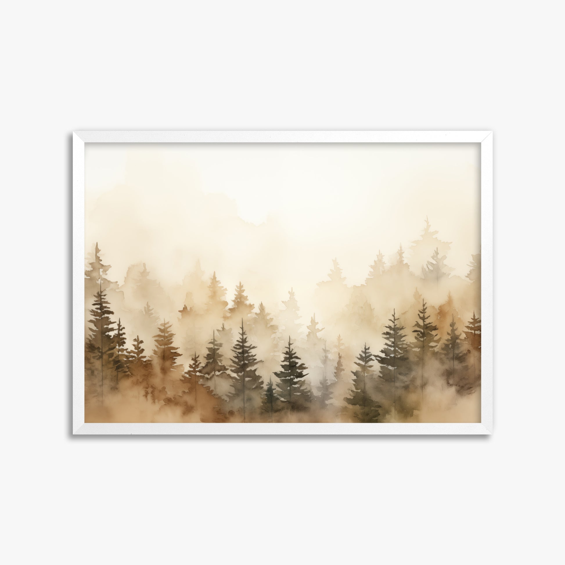 Golden Sylva, 50x70cm Framed Poster With White Frame