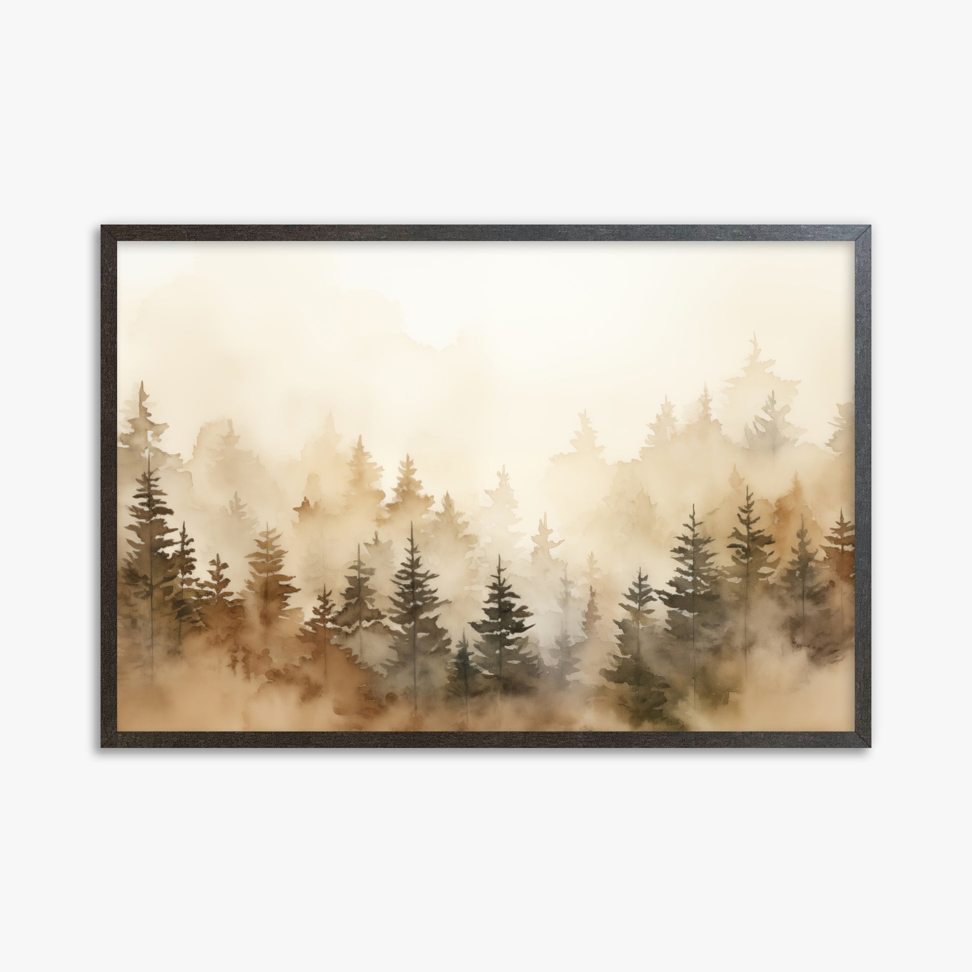 Golden Sylva, 61x91cm Framed Art Reproduction With Espresso Frame