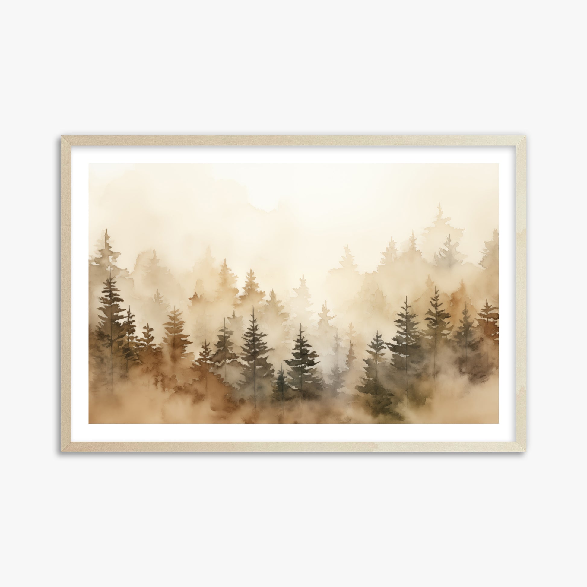 Golden Sylva, 61x91cm Framed Art Reproduction With Lime Wood Frame