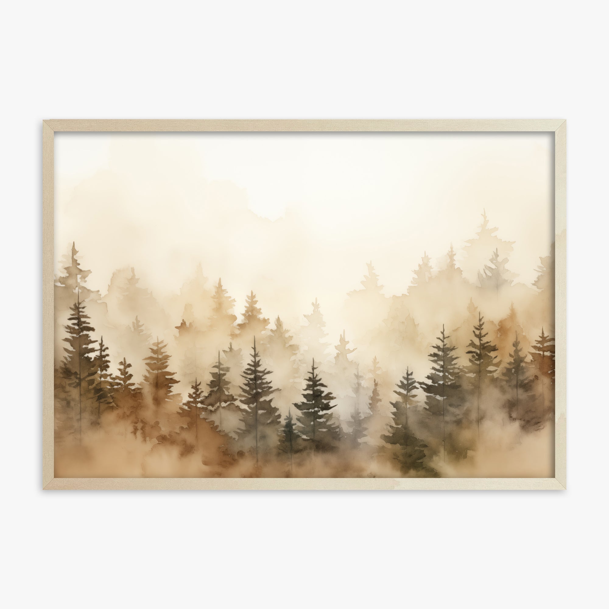 Golden Sylva, 70x100cm Framed Art Reproduction With Lime Wood Frame