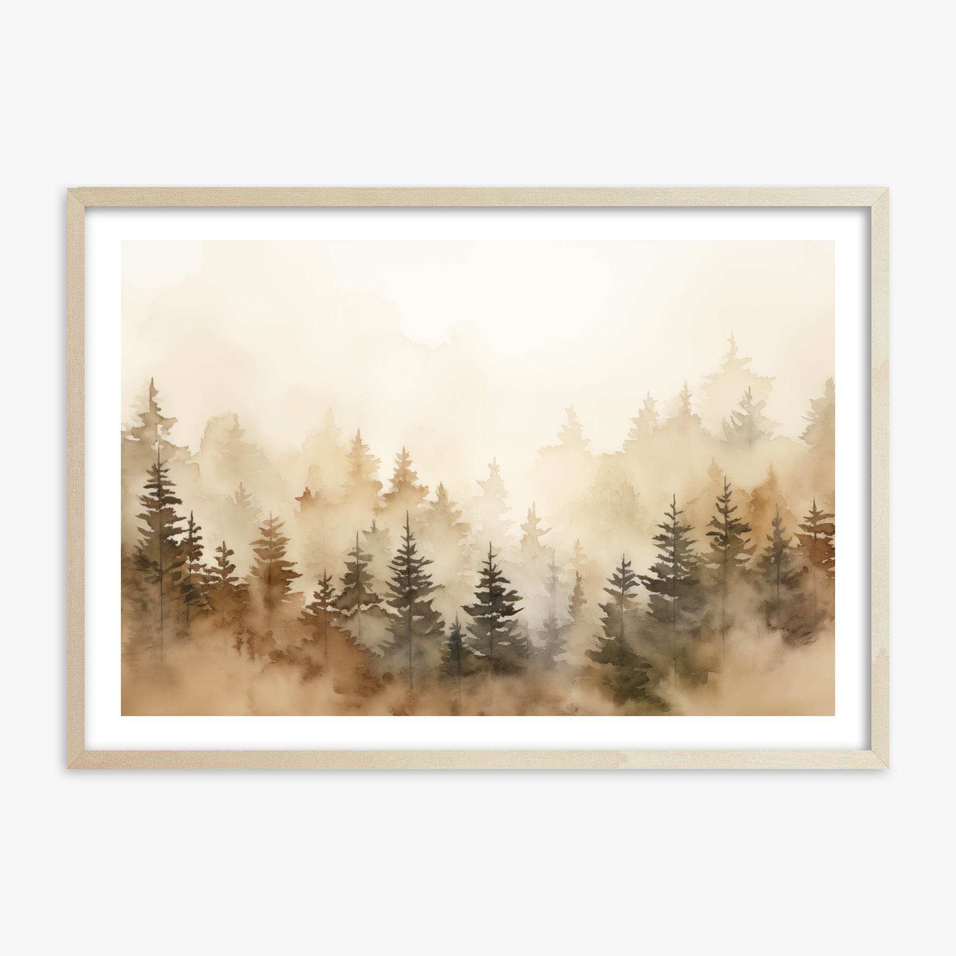 Golden Sylva, 70x100cm Framed Art Reproduction With Lime Wood Frame