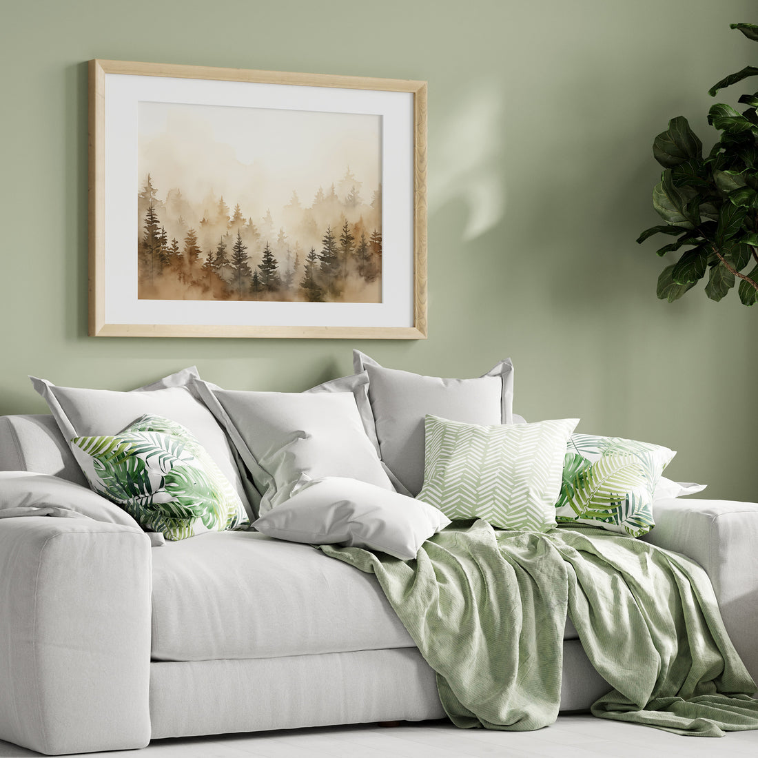 Golden Sylva, 50x70cm Framed Poster With Black Frame