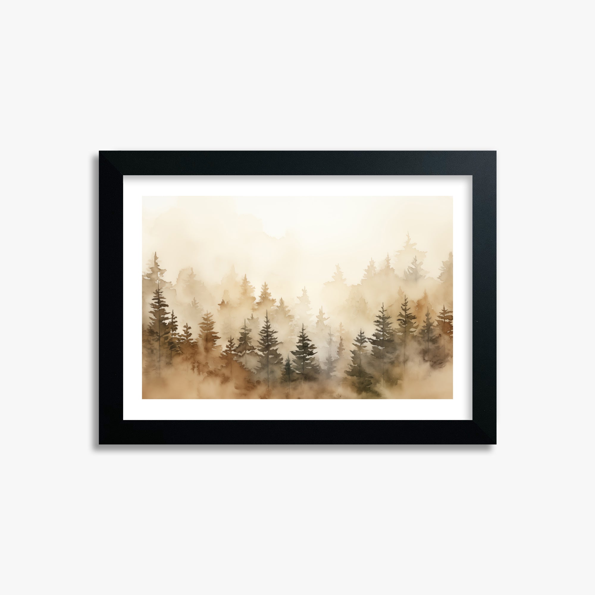 Golden Sylva, 21x30cm Black Framed Art Reproduction