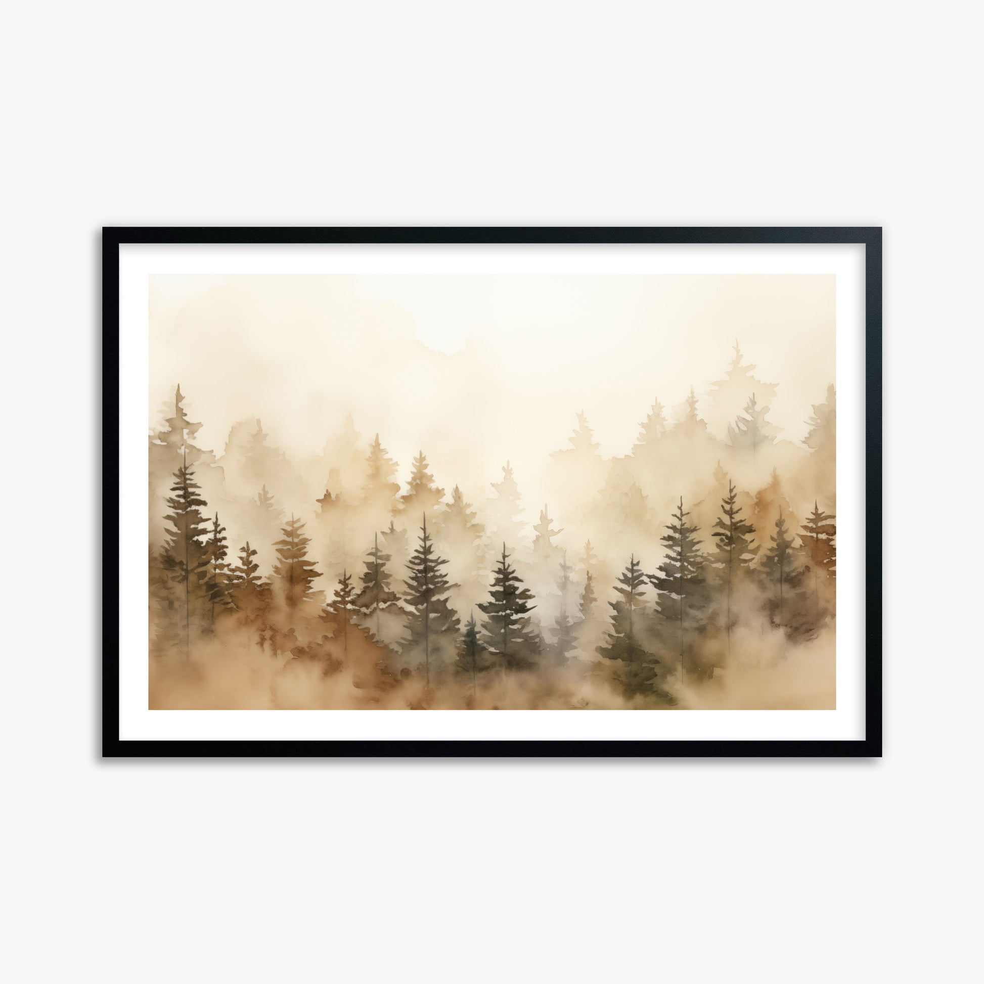 Golden Sylva, 61x91cm Black Framed Art Reproduction