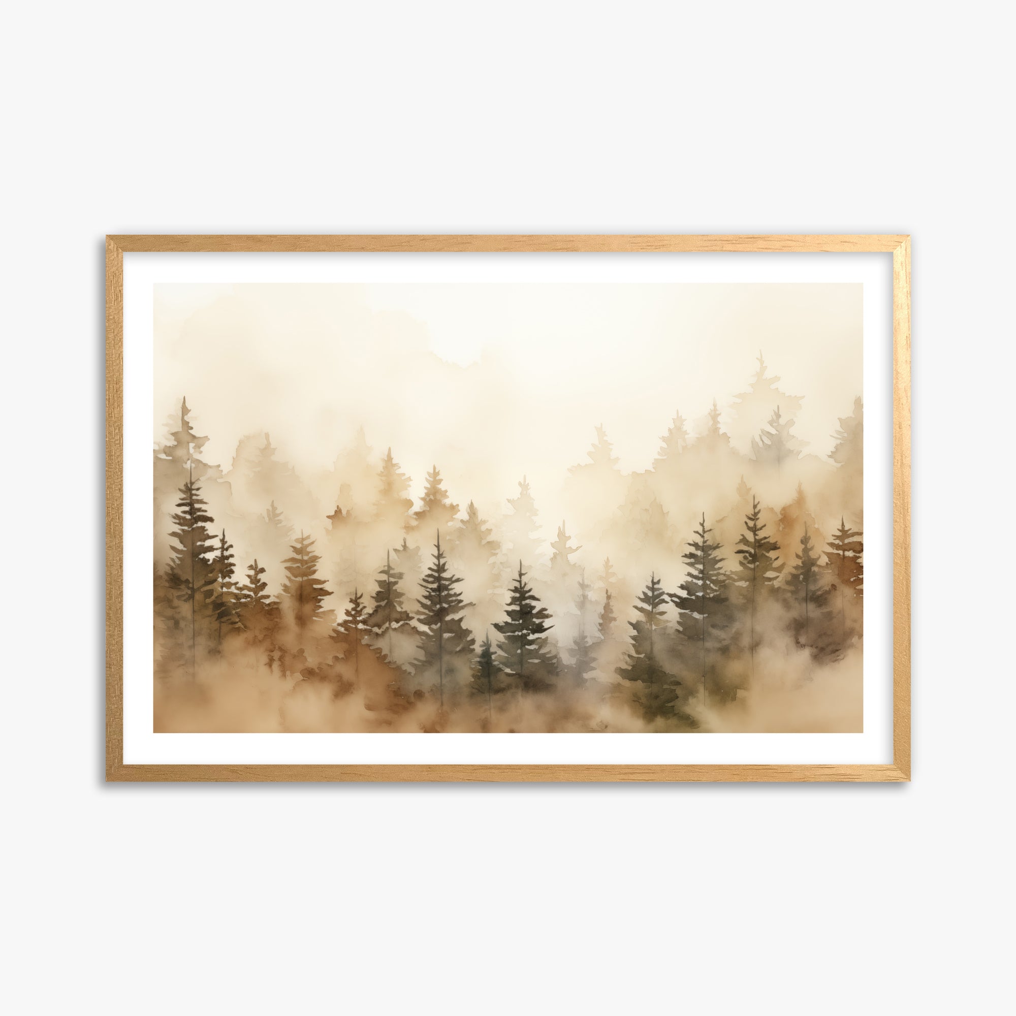 Golden Sylva, 61x91cm Oak Framed Art Reproduction