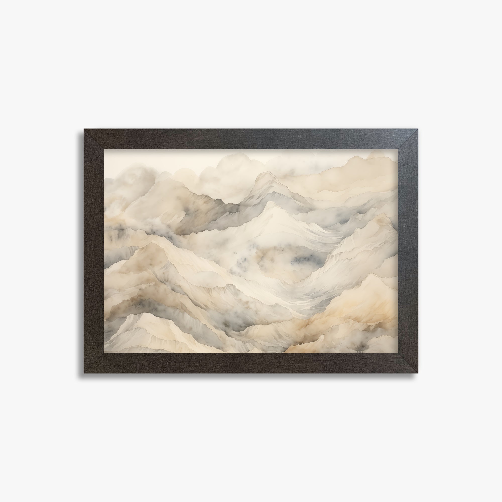 Hazy Crags, 21x30cm Framed Poster With Espresso Frame