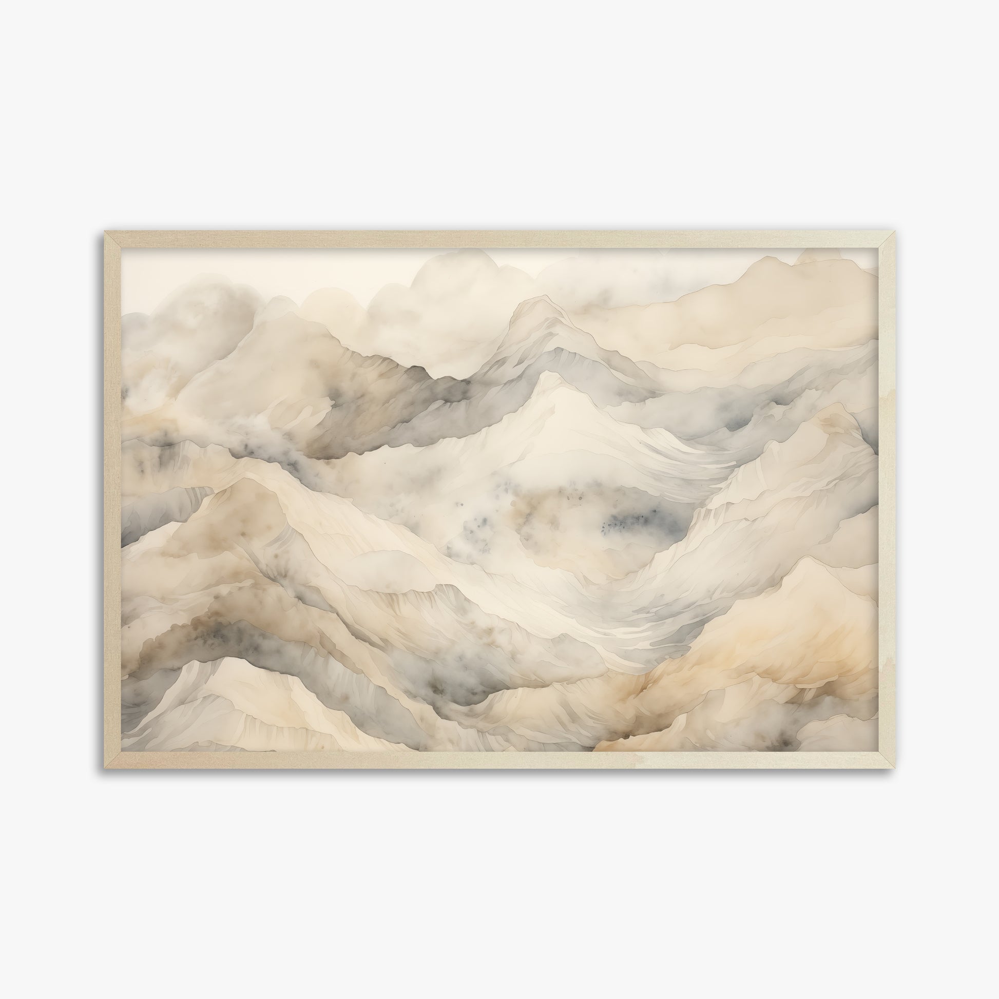 Hazy Crags, 61x91cm Framed Poster With Lime Wood Frame