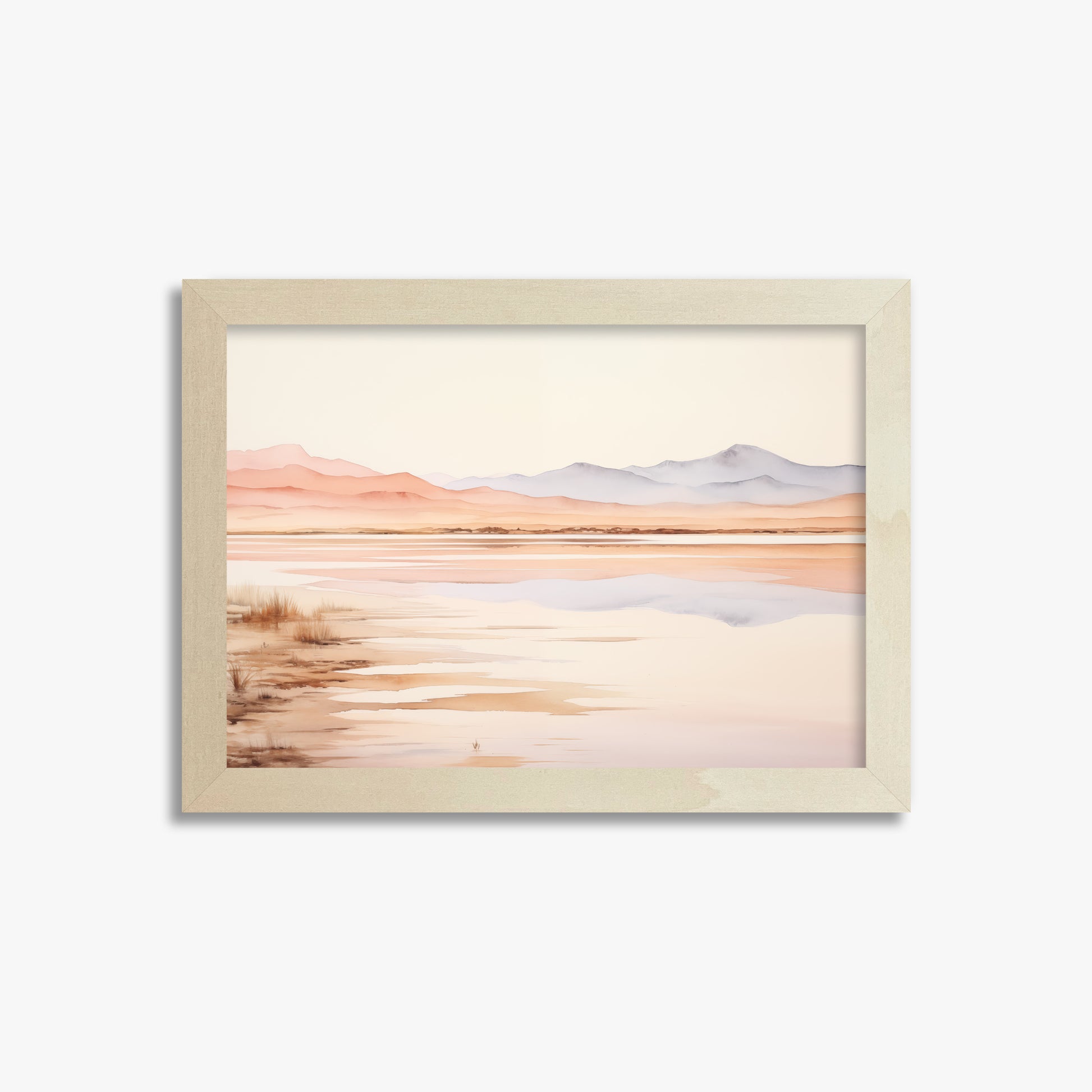 Desert Mirage Dawn, 21x30cm Framed Poster With Lime Wood Frame