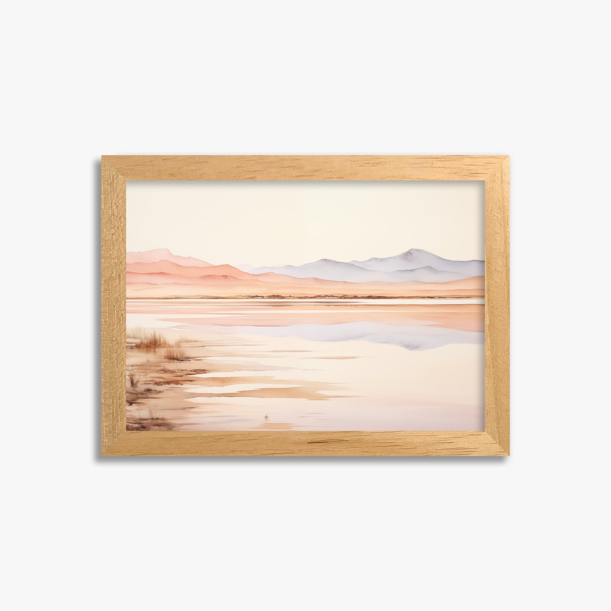 Desert Mirage Dawn, 21x30cm Framed Poster With Oak Frame