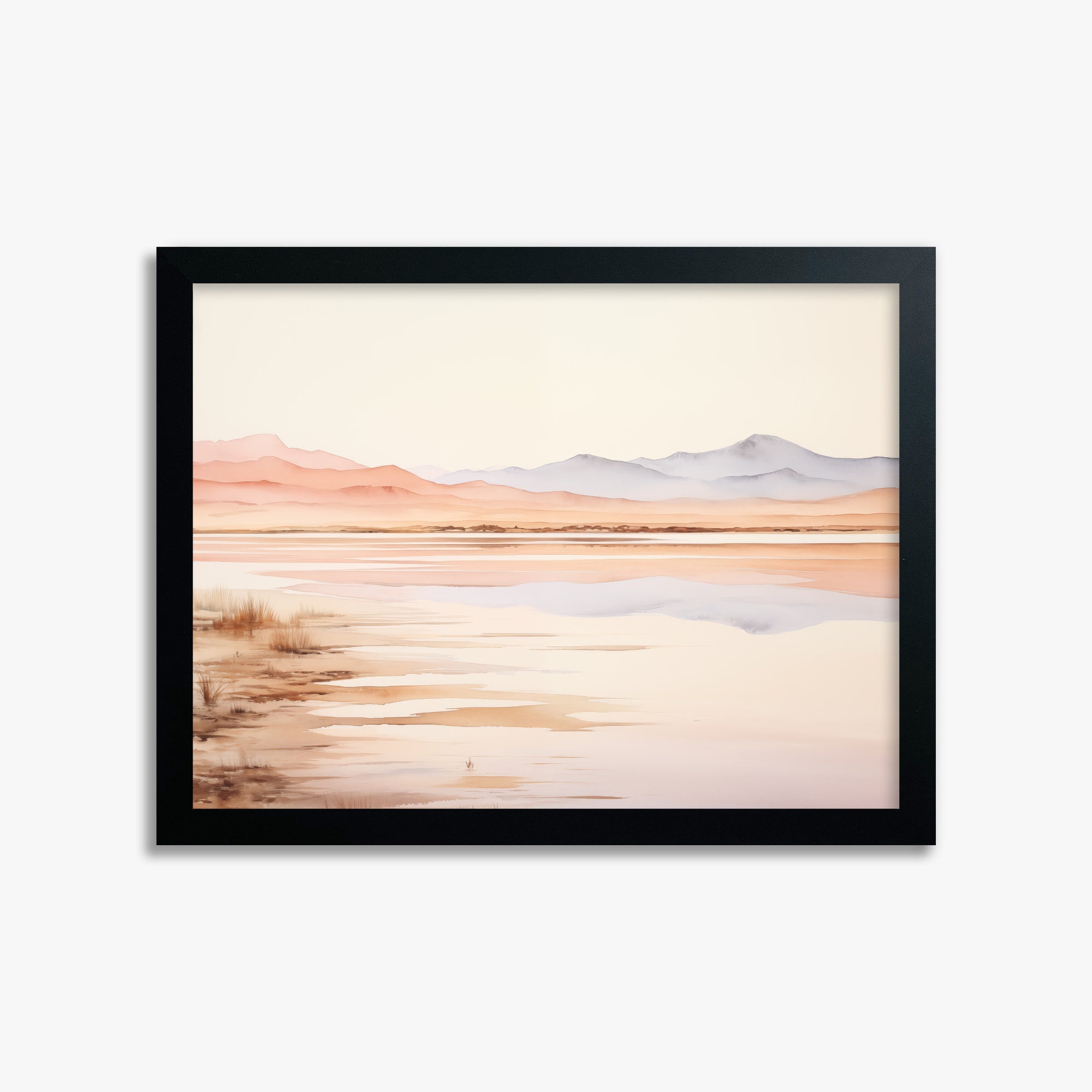 Desert Mirage Dawn, 30x40cm Framed Poster With Black Frame