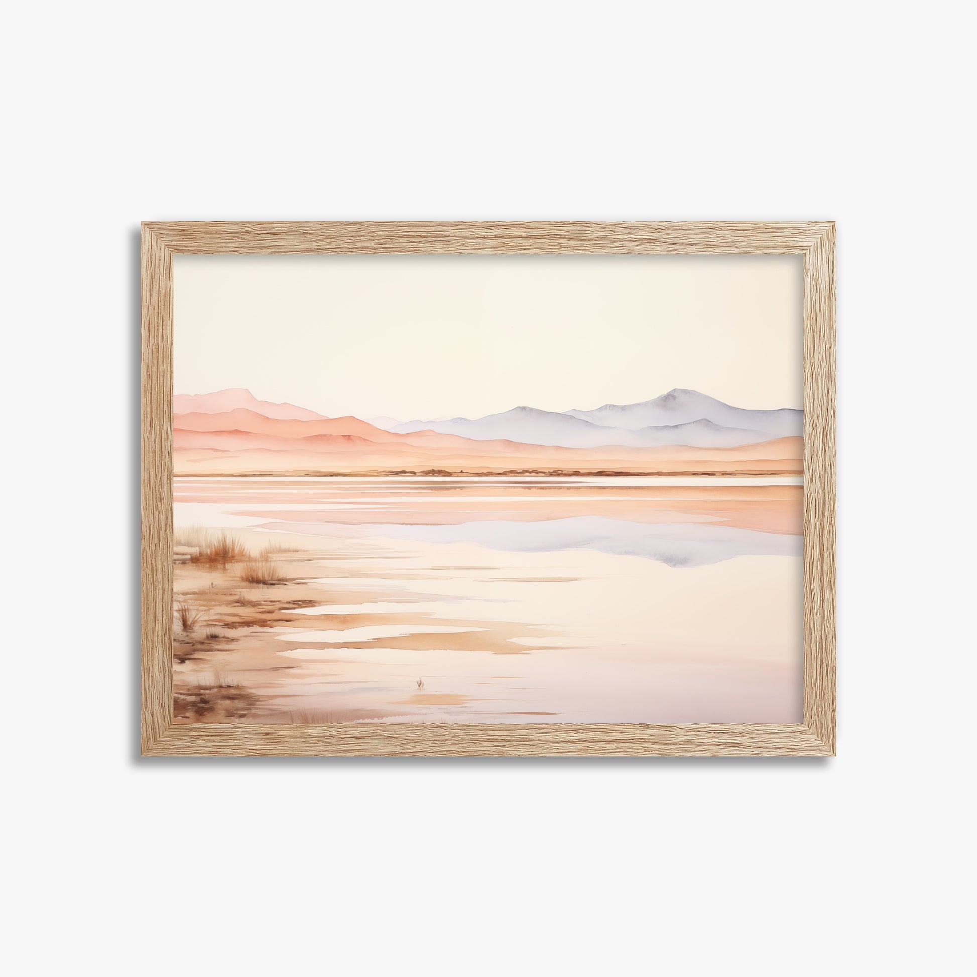 Desert Mirage Dawn, 30x40cm Framed Poster With Raw Oak Frame