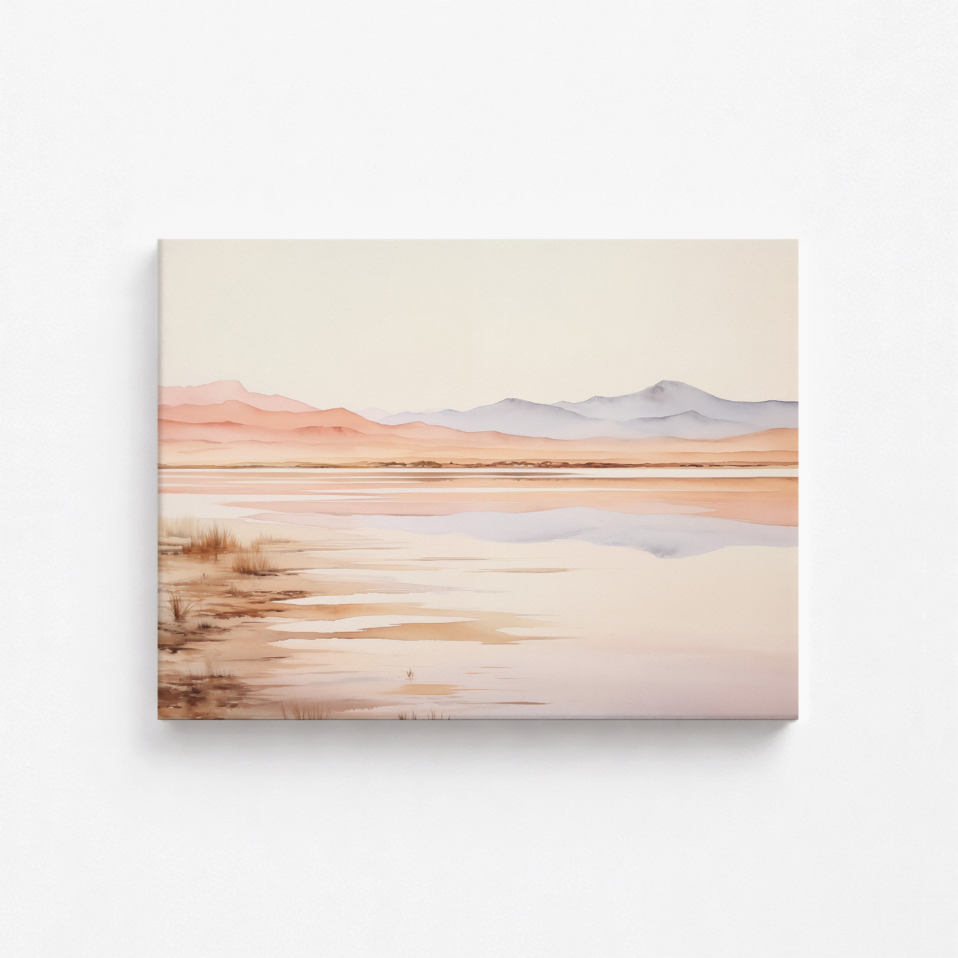 Desert Mirage Dawn, 40x30cm Satin Canvas Poster