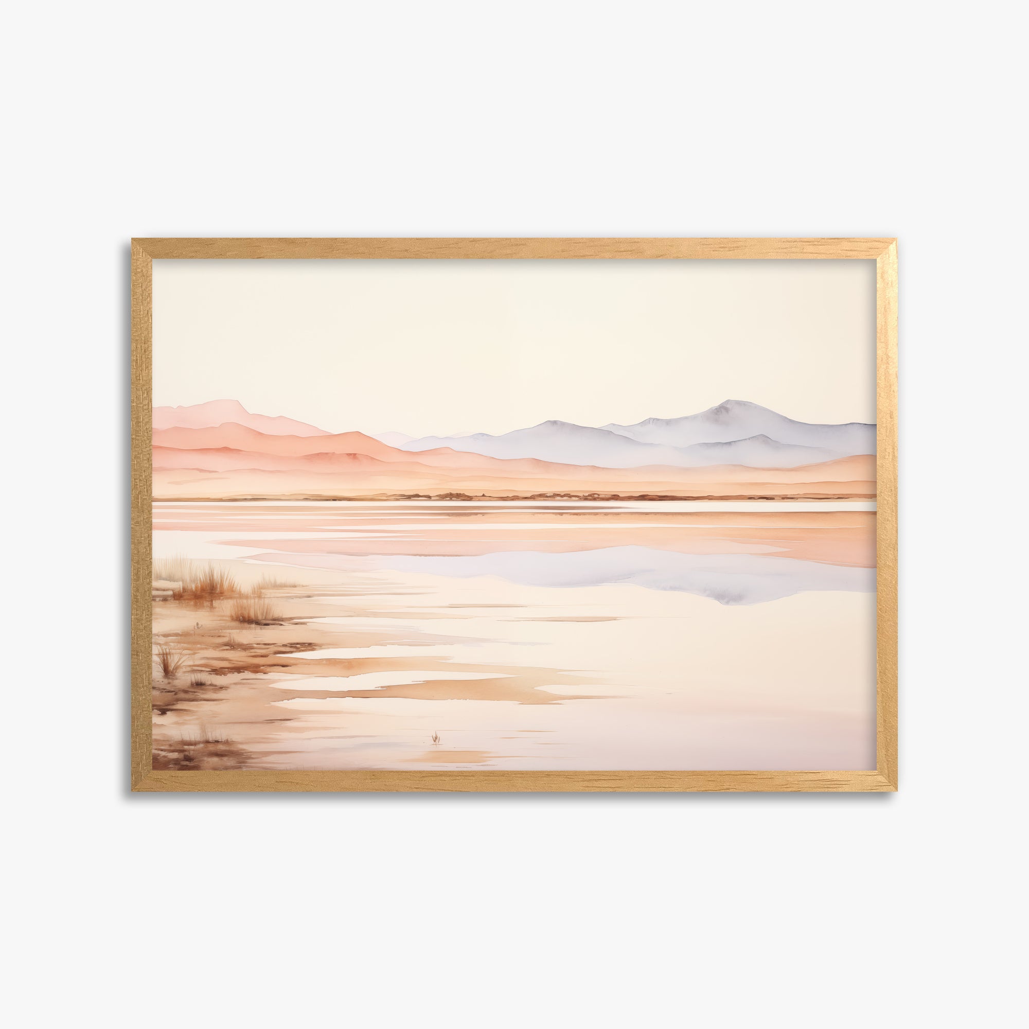 Desert Mirage Dawn, 50x70cm Framed Poster With Oak Frame