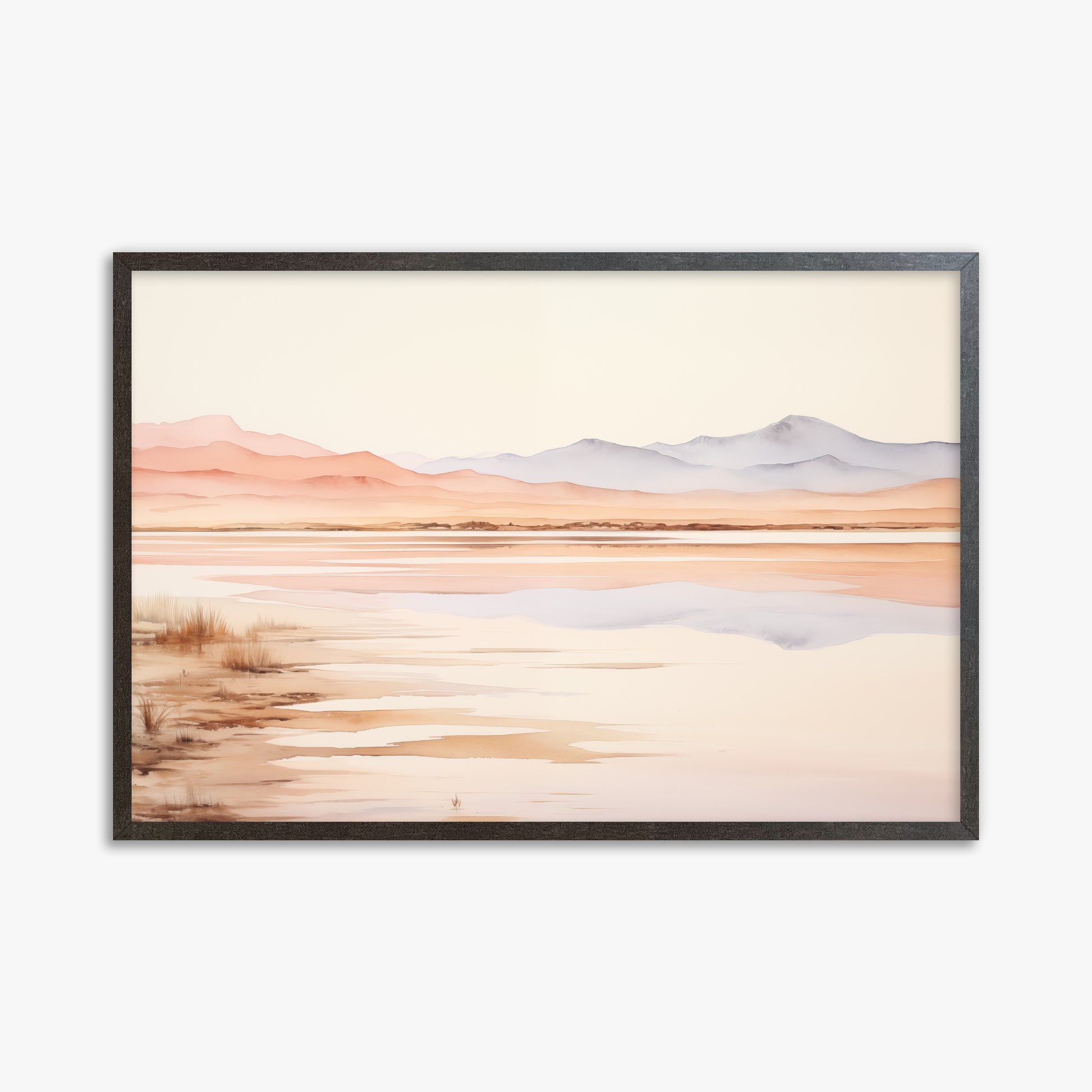 Desert Mirage Dawn, 61x91cm Framed Poster With Espresso Frame