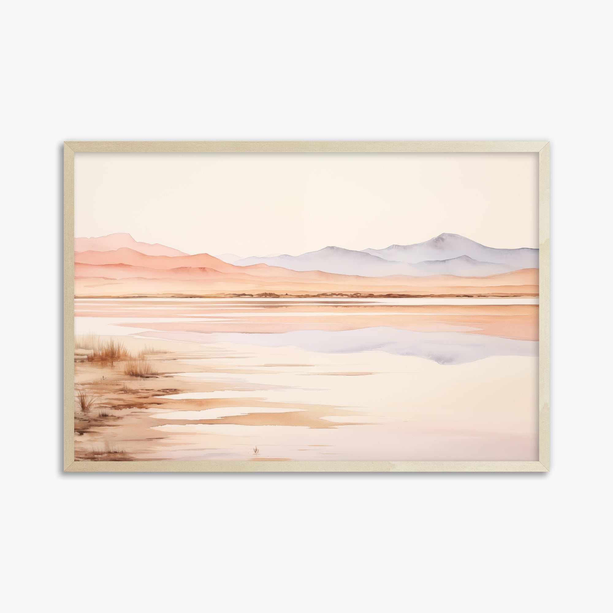 Desert Mirage Dawn, 61x91cm Framed Poster With Lime Wood Frame