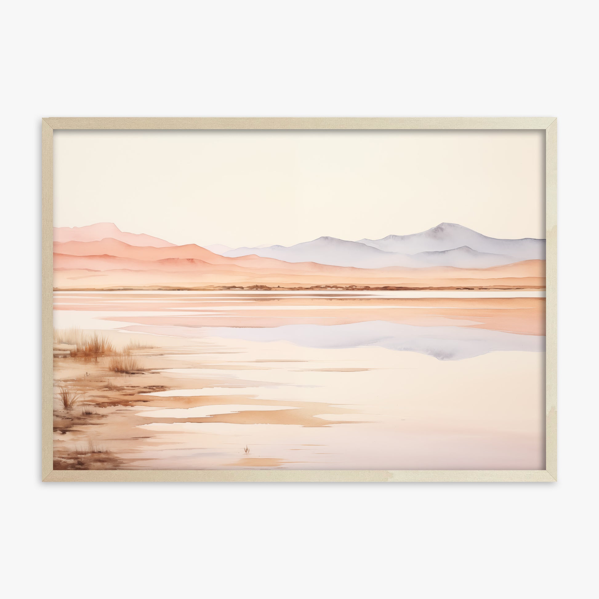 Desert Mirage Dawn, 70x100cm Framed Poster With Lime Wood Frame