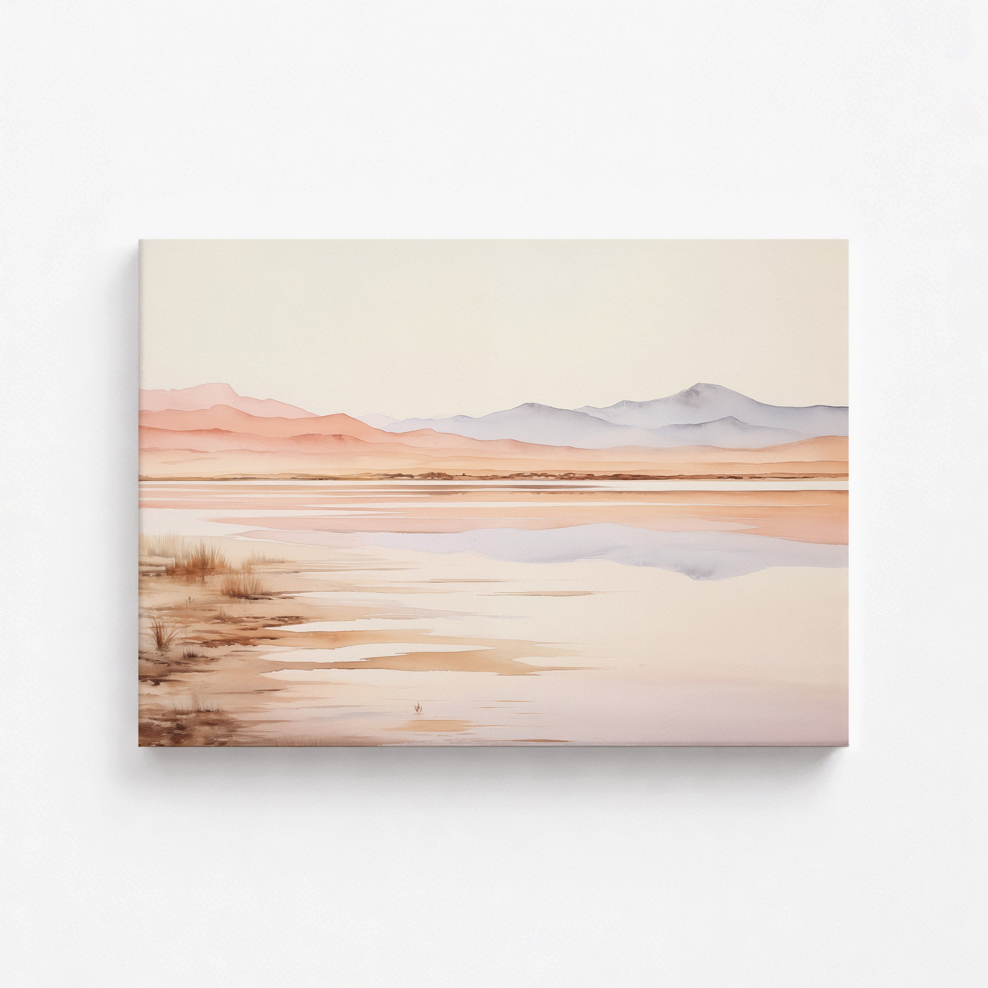 Desert Mirage Dawn, 70x50cm Satin Canvas Poster
