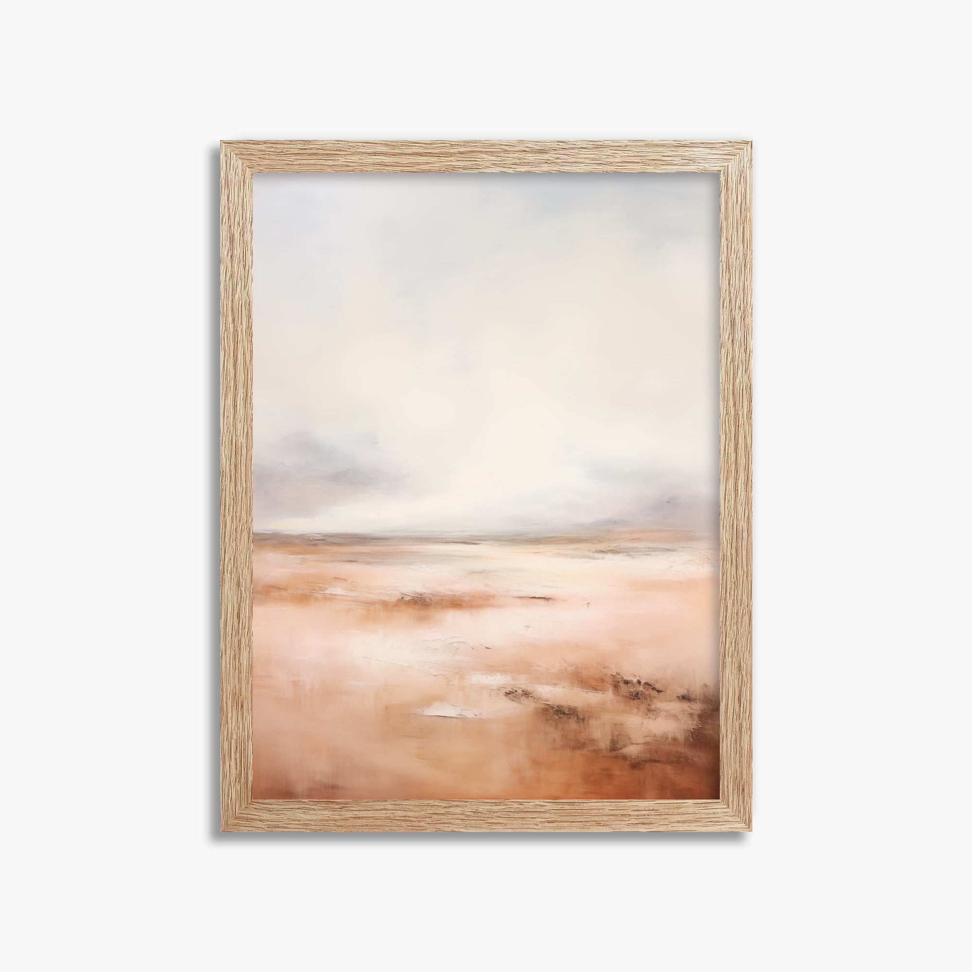 Tranquil Desert Dawn, 30x40cm Framed Poster With Raw Oak Frame