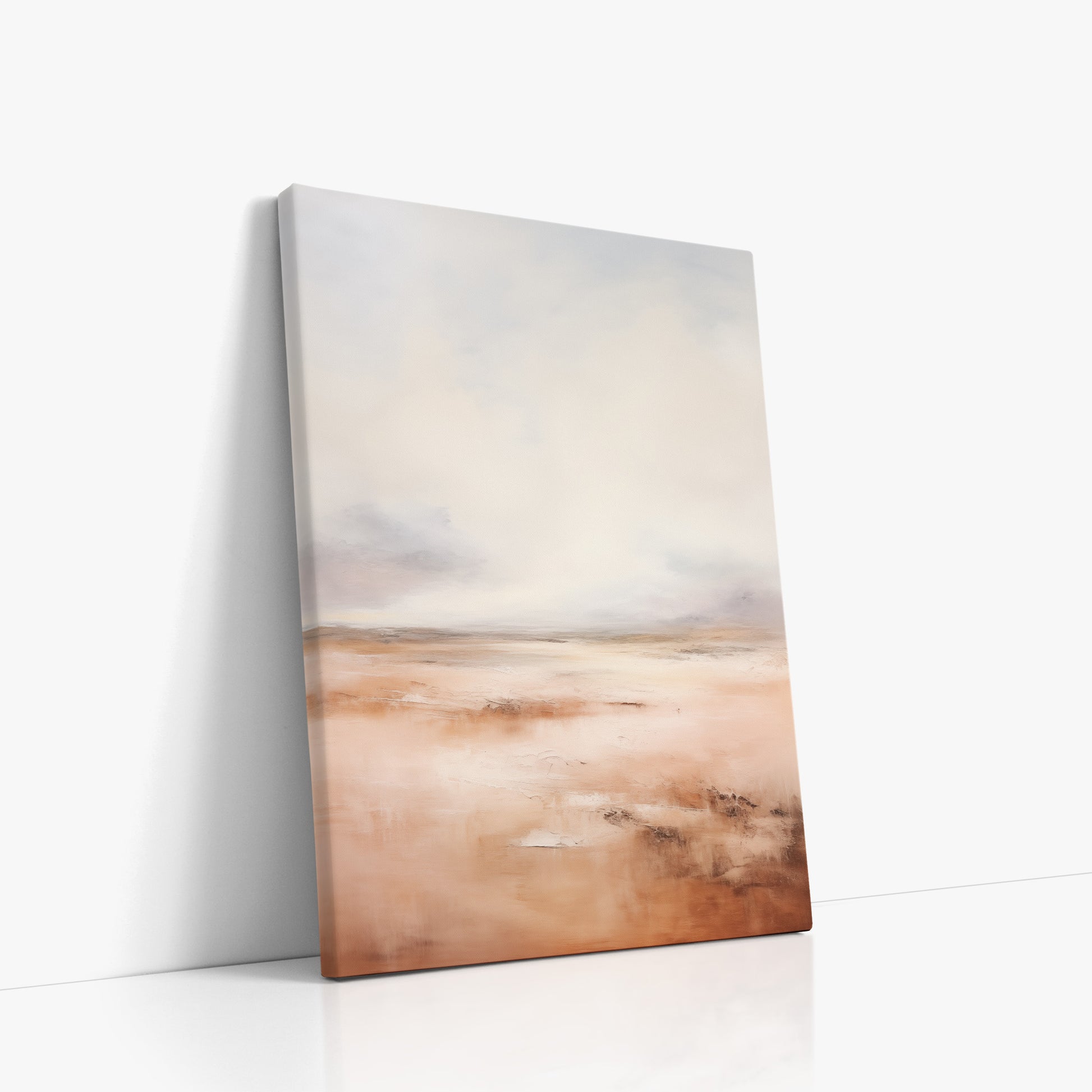 Tranquil Desert Dawn, 50x70cm Satin Canvas Poster Left Angle