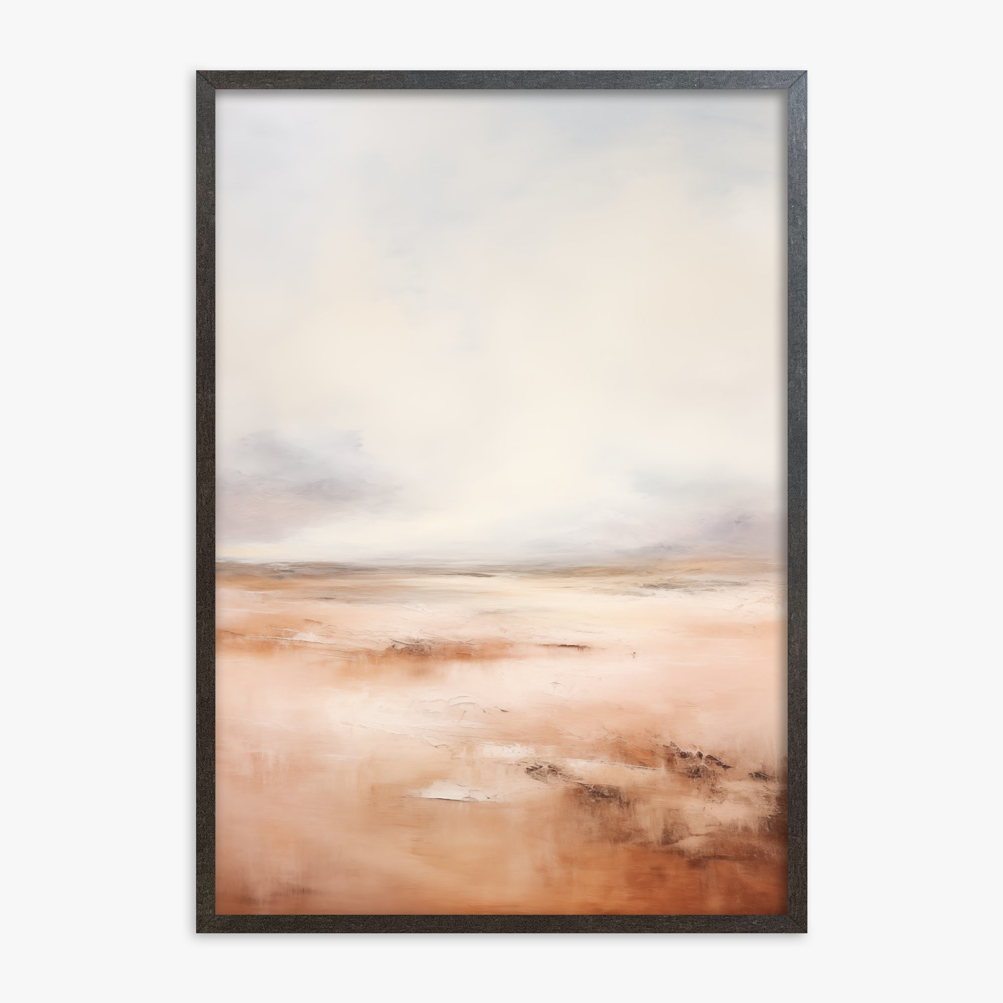 Tranquil Desert Dawn, 70x100cm Framed Poster With Espresso Frame